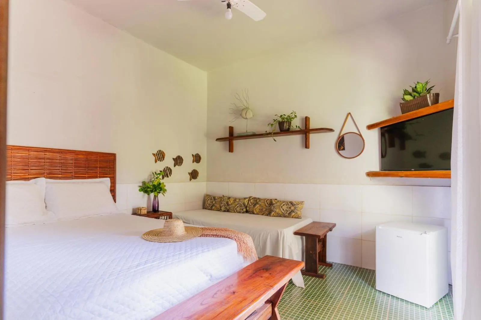 Bed in Pousada Villa Mares
