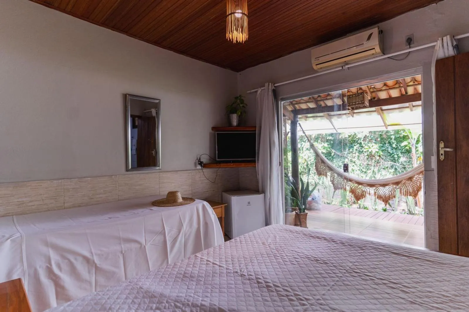 Bed in Pousada Villa Mares