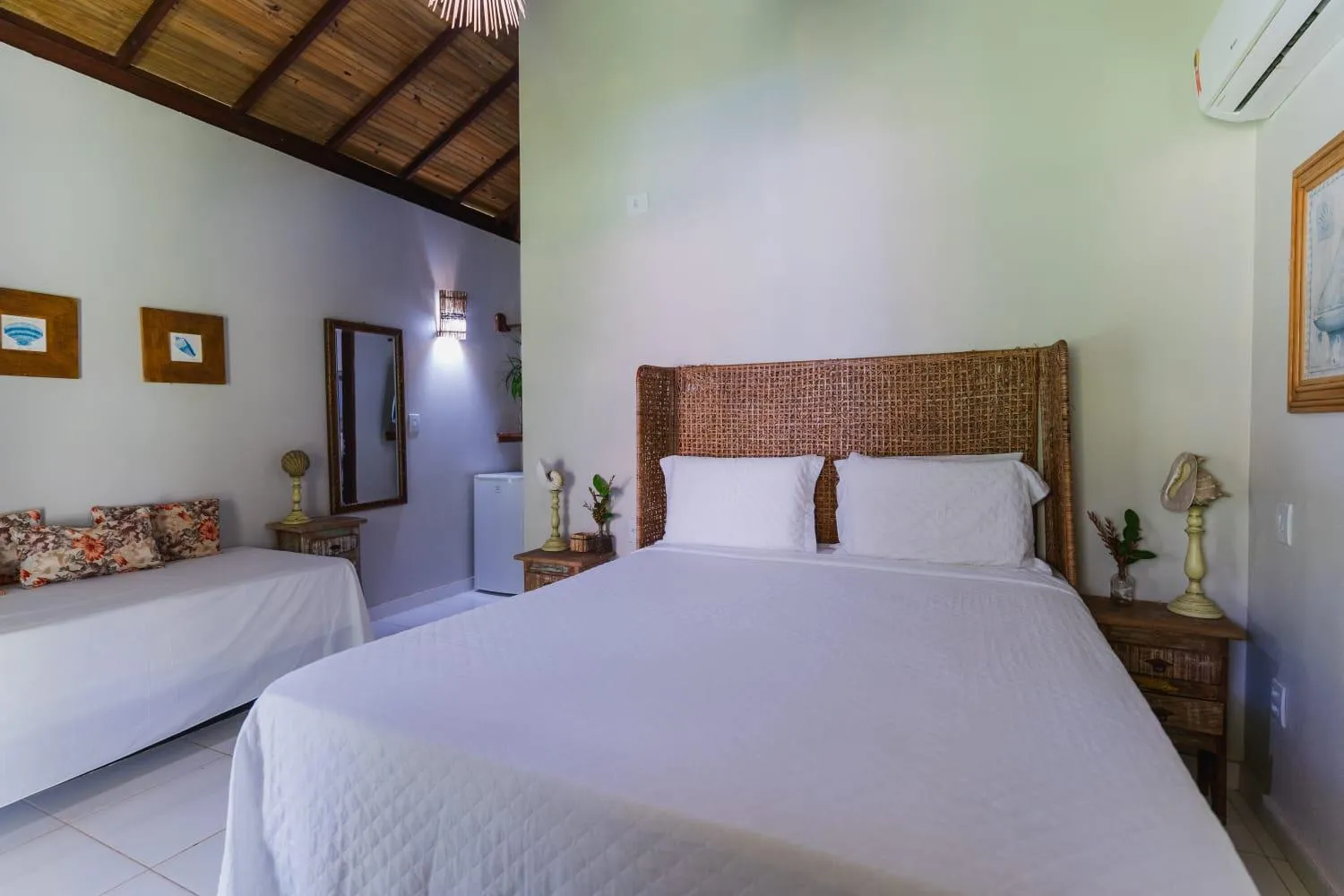 Bed in Pousada Villa Mares