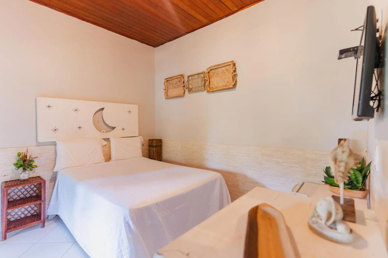 Bed in Pousada Villa Mares