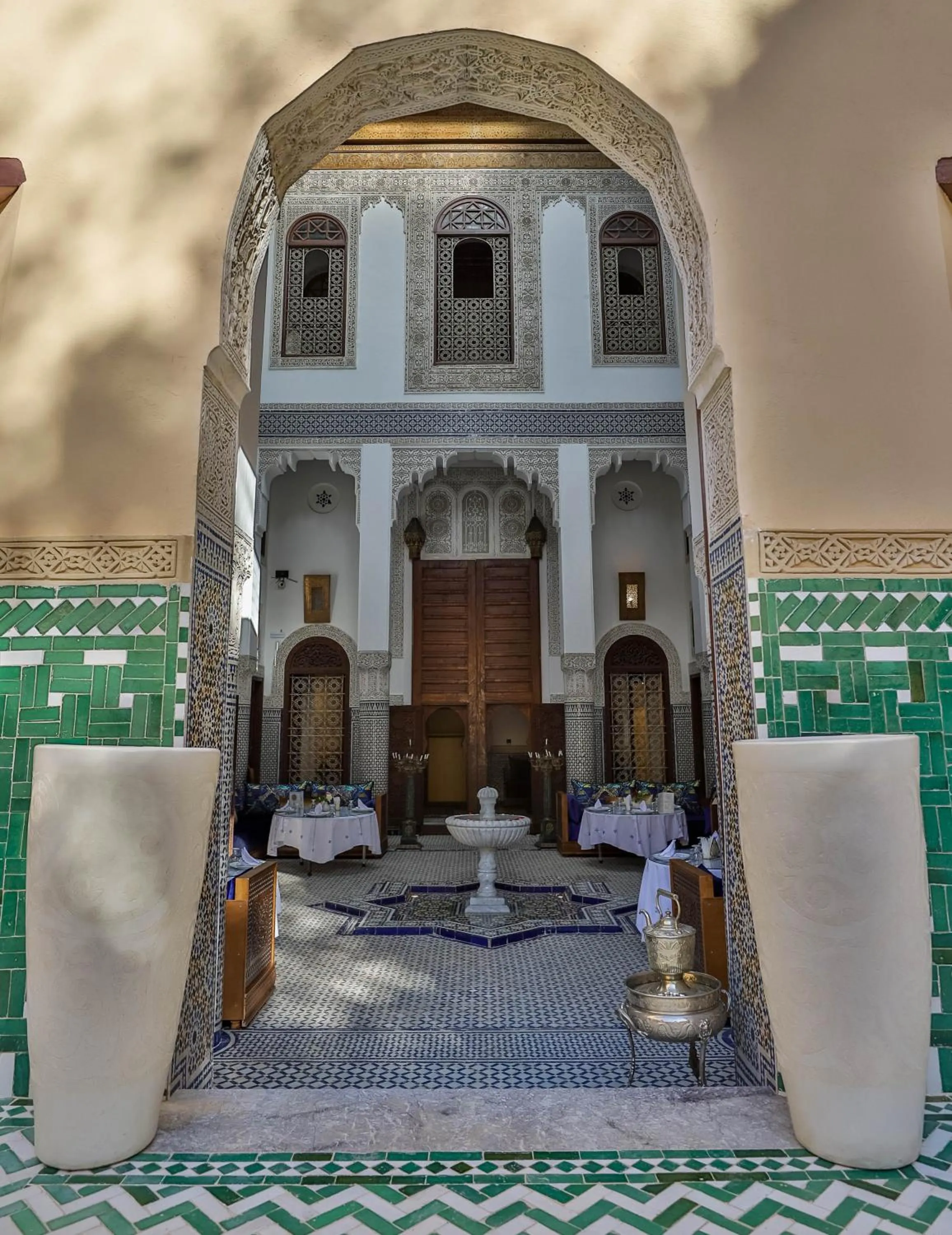 Seating area in Riad Fes Ziyat & Spa
