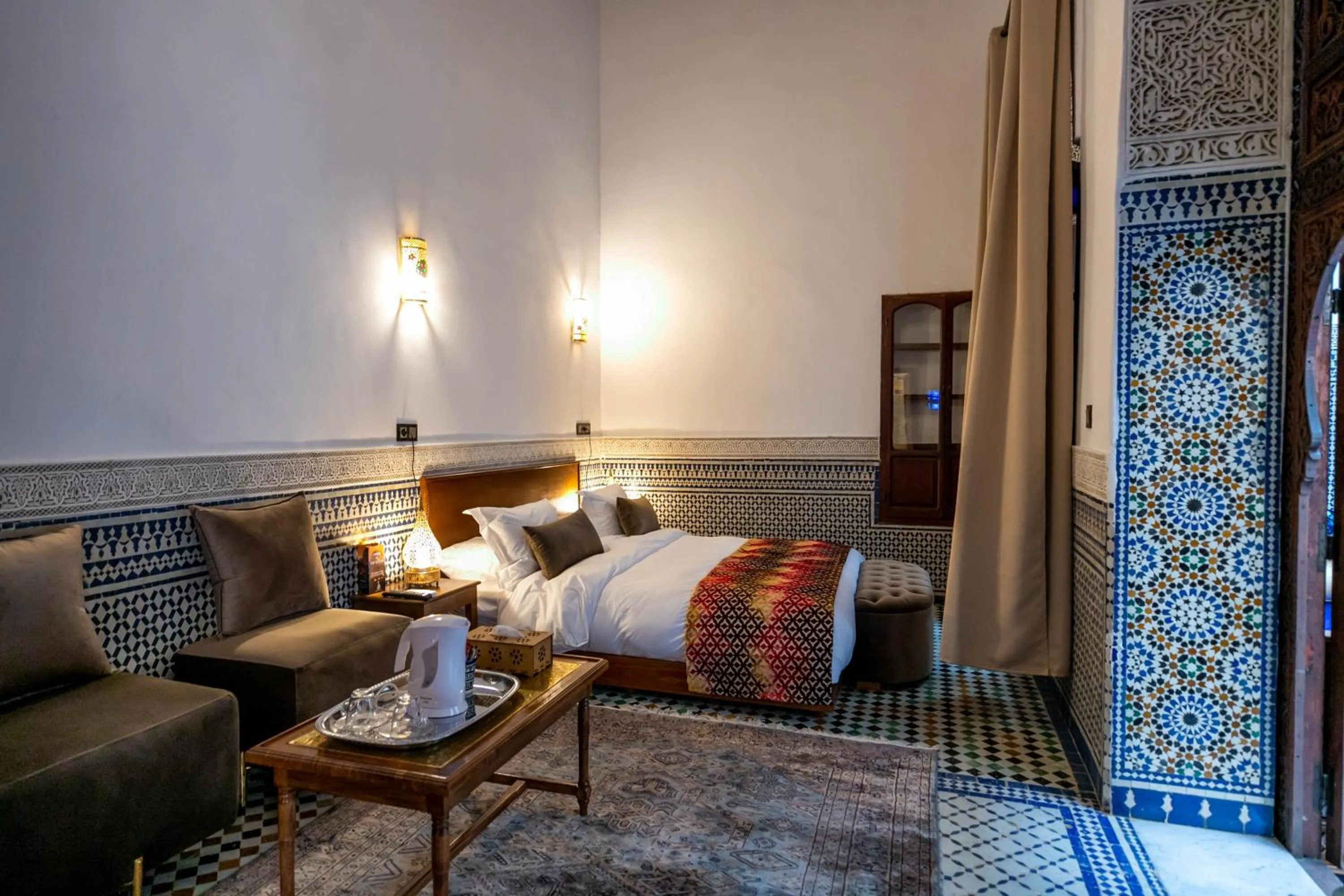 Bedroom, Bed in Riad Fes Ziyat & Spa