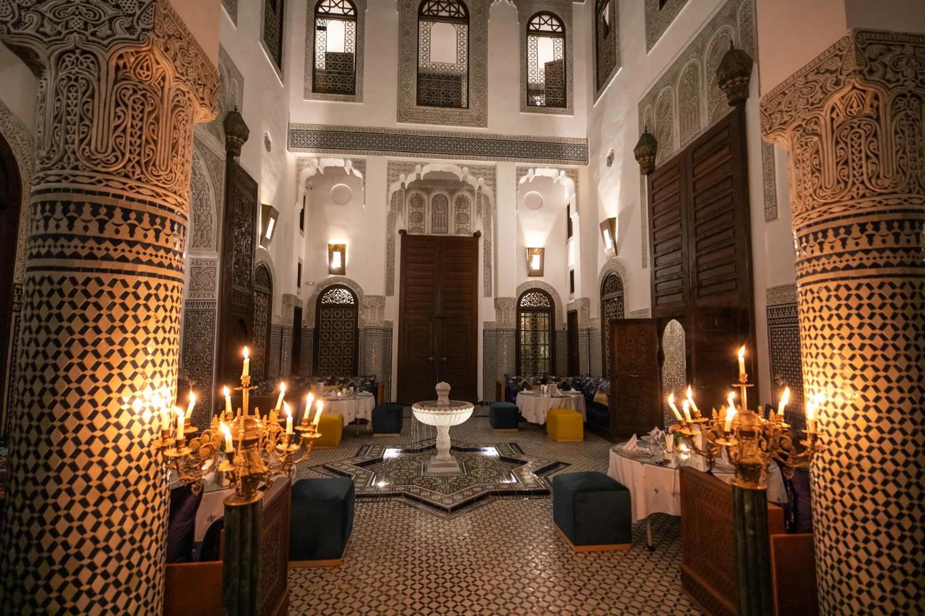 Seating area in Riad Fes Ziyat & Spa