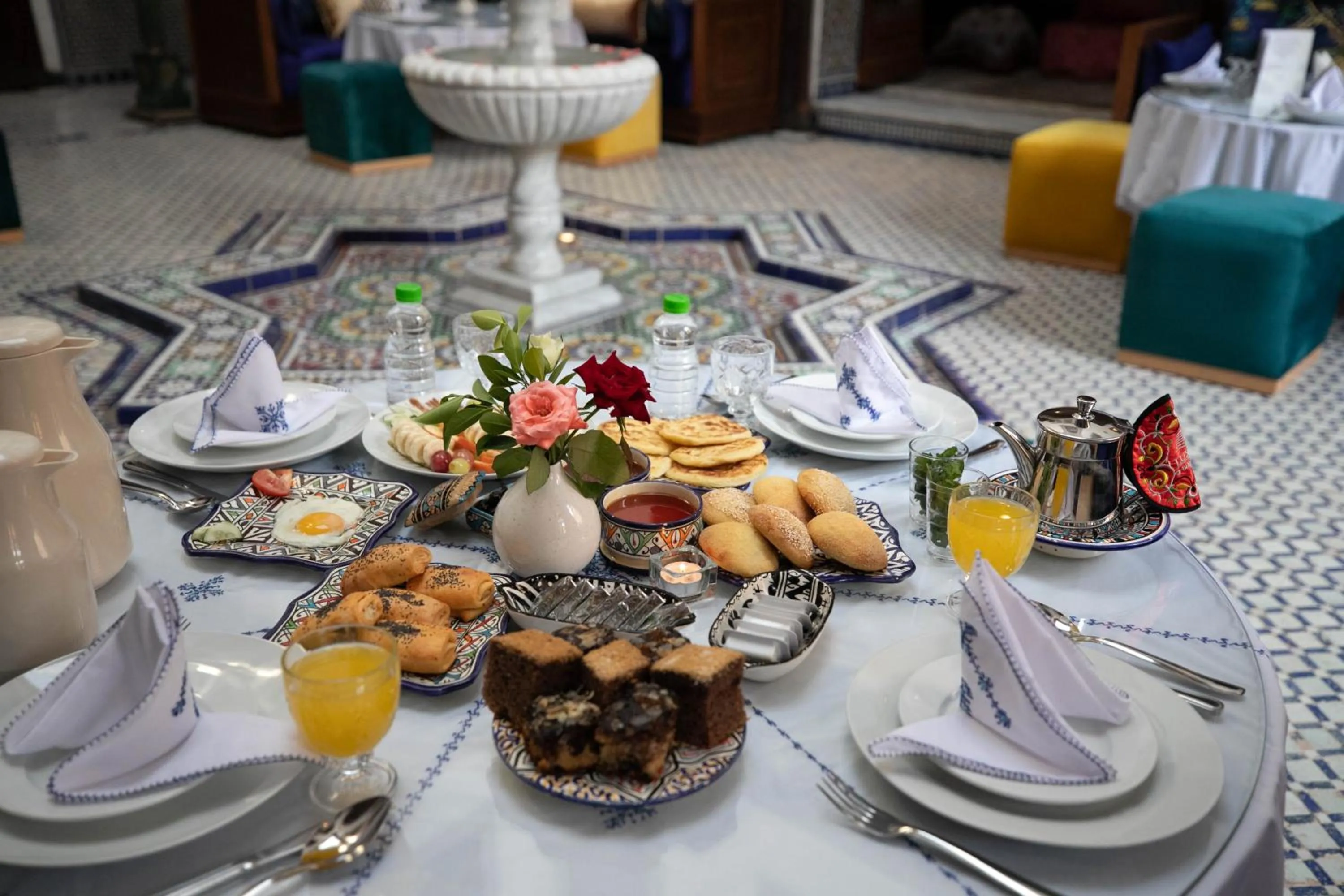 Continental breakfast in Riad Fes Ziyat & Spa