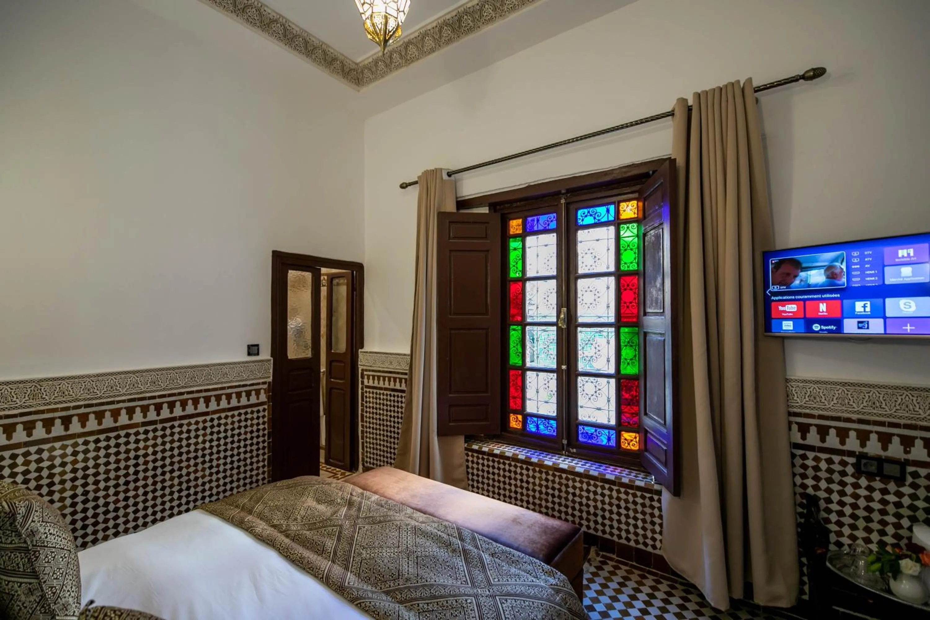 View (from property/room), Bed in Riad Fes Ziyat & Spa