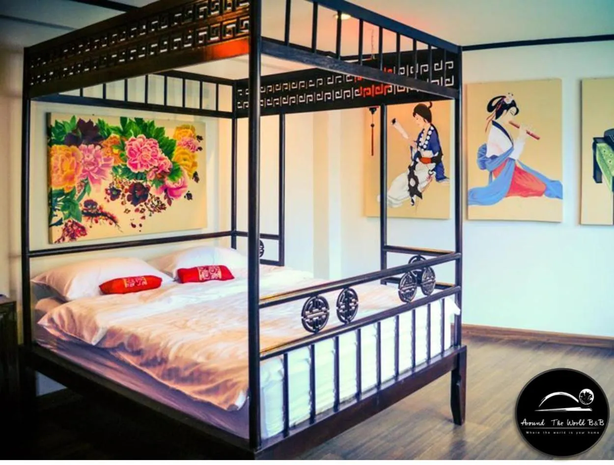 Bed in Around The World Bed and Breakfast