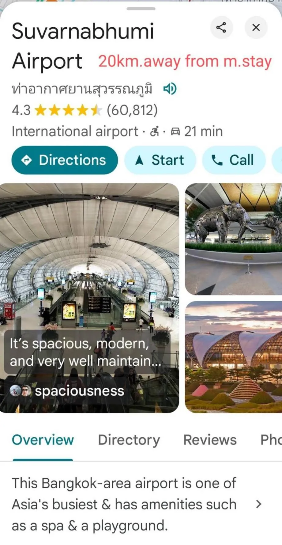 Nearby landmark in mstay