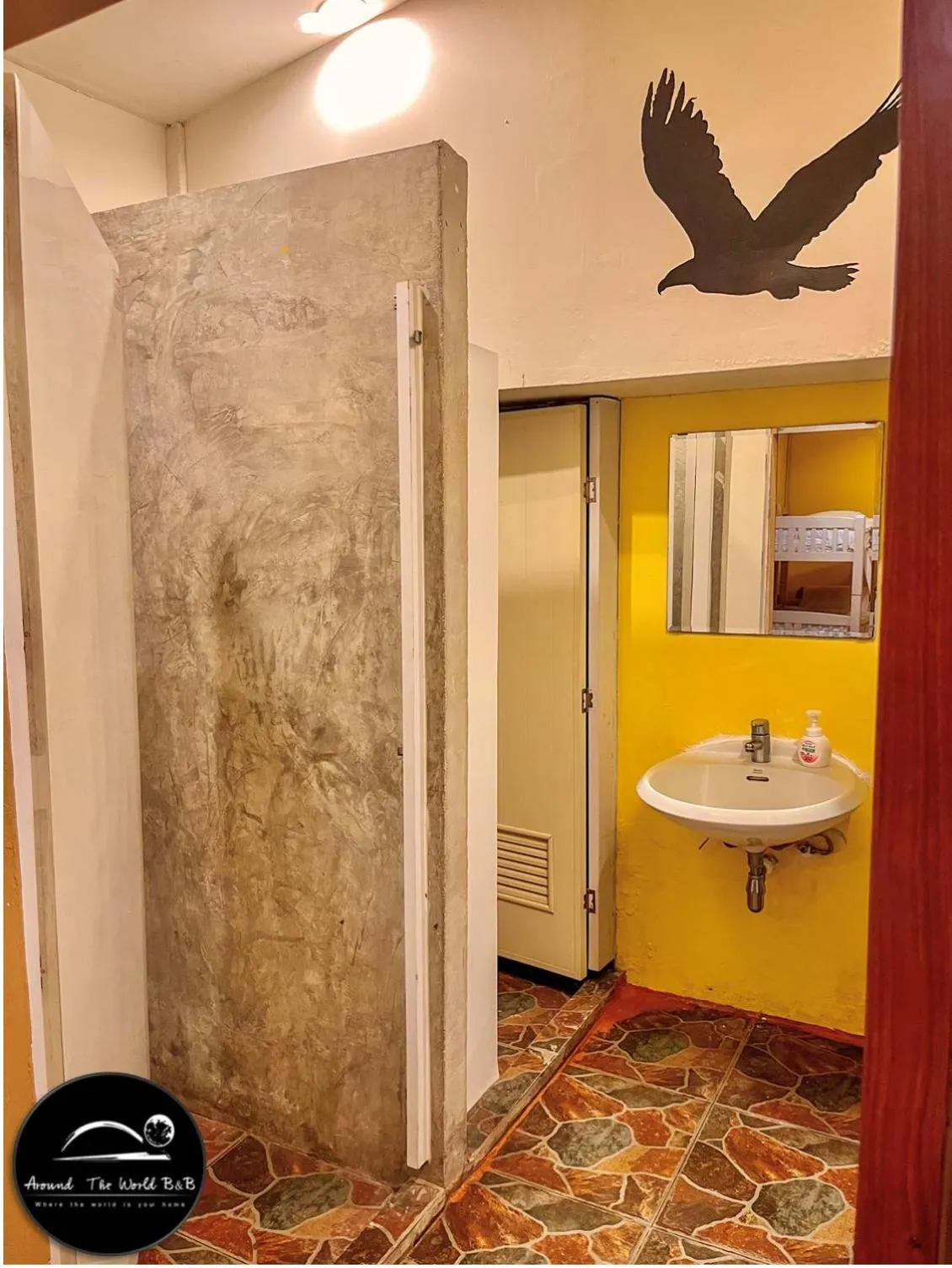 Shower in Around The World Bed and Breakfast