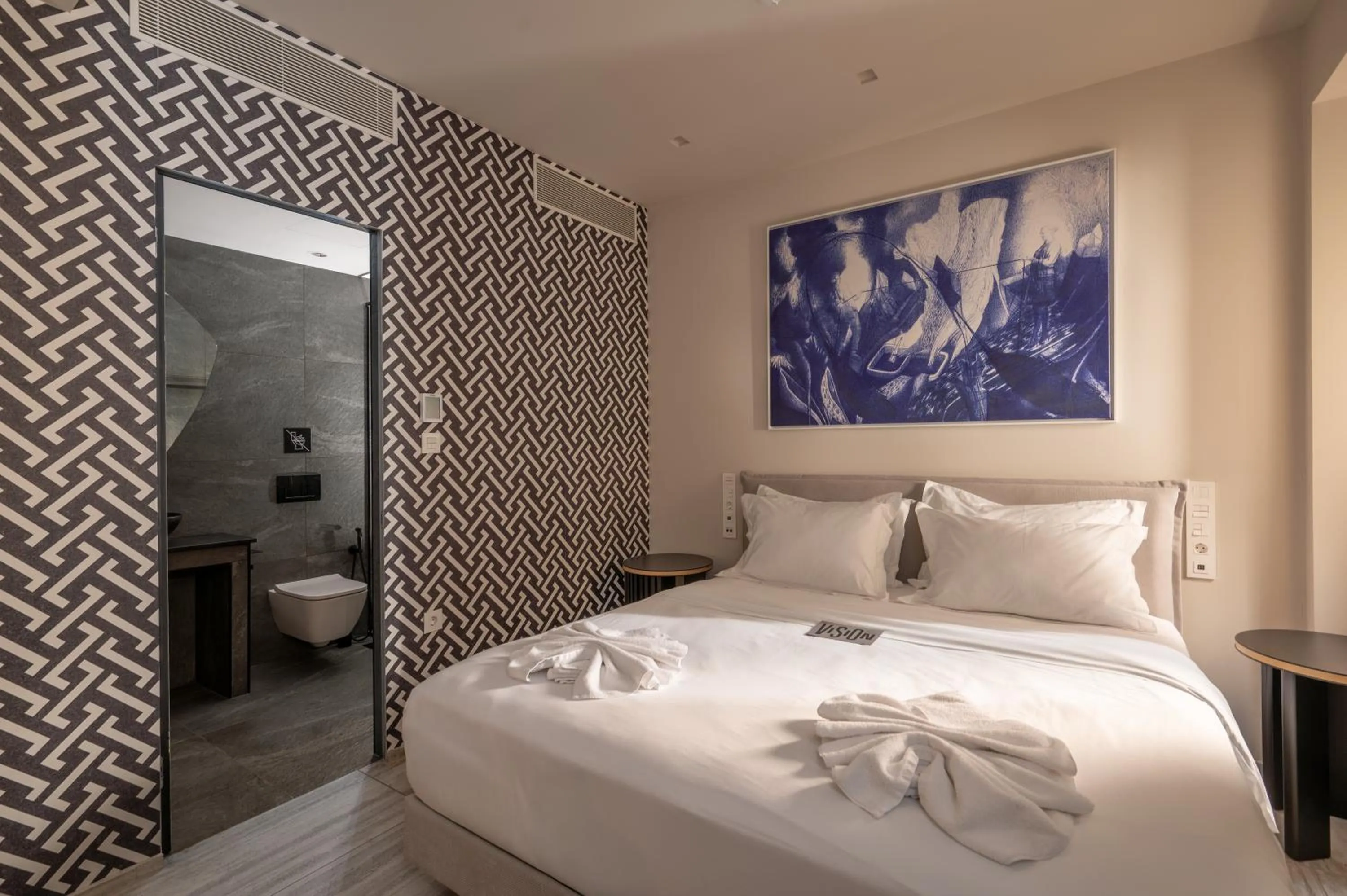 Bedroom, Bed in VISION OMONIA, ATHENS