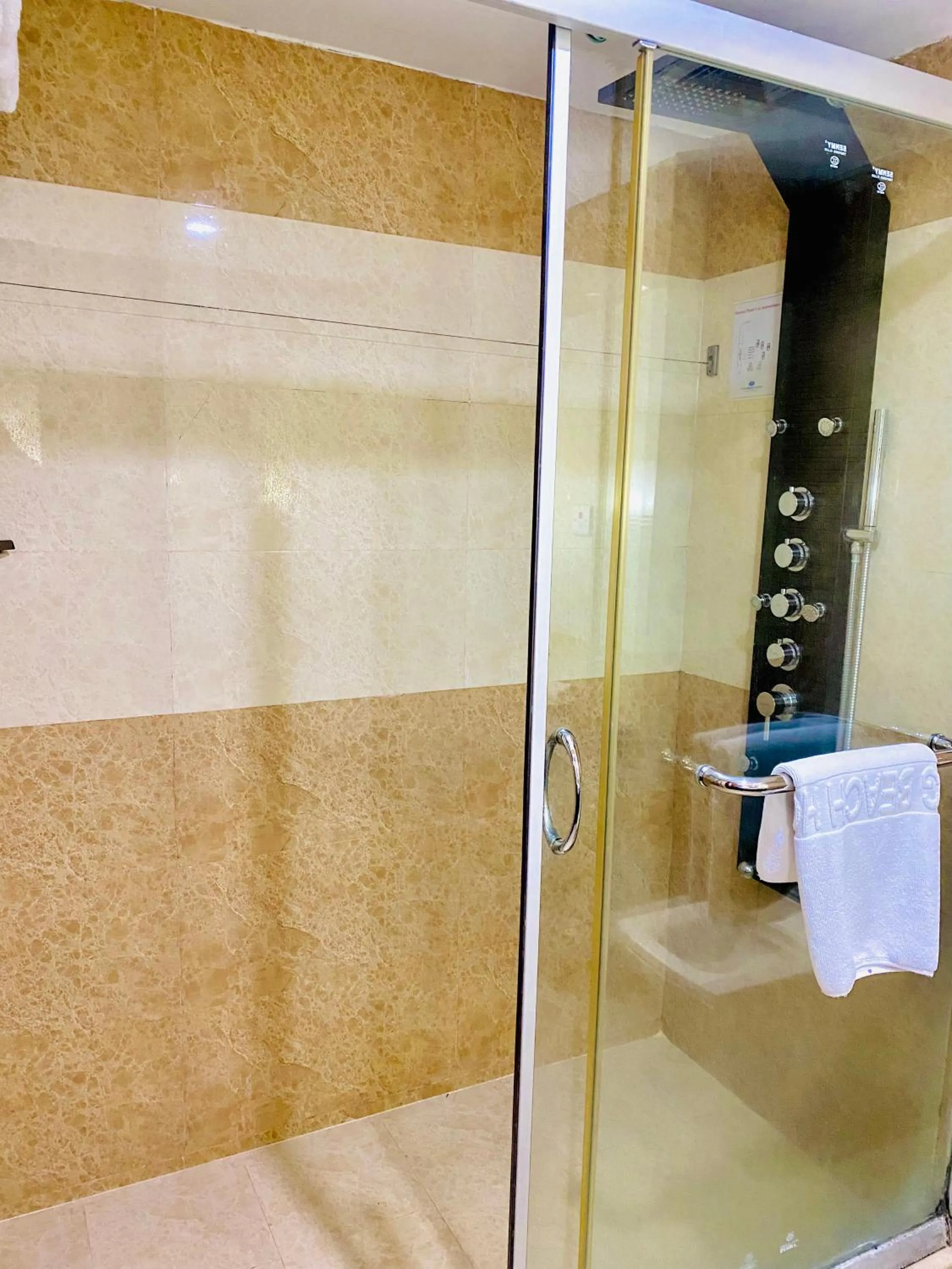 Shower in Long Beach Hotel