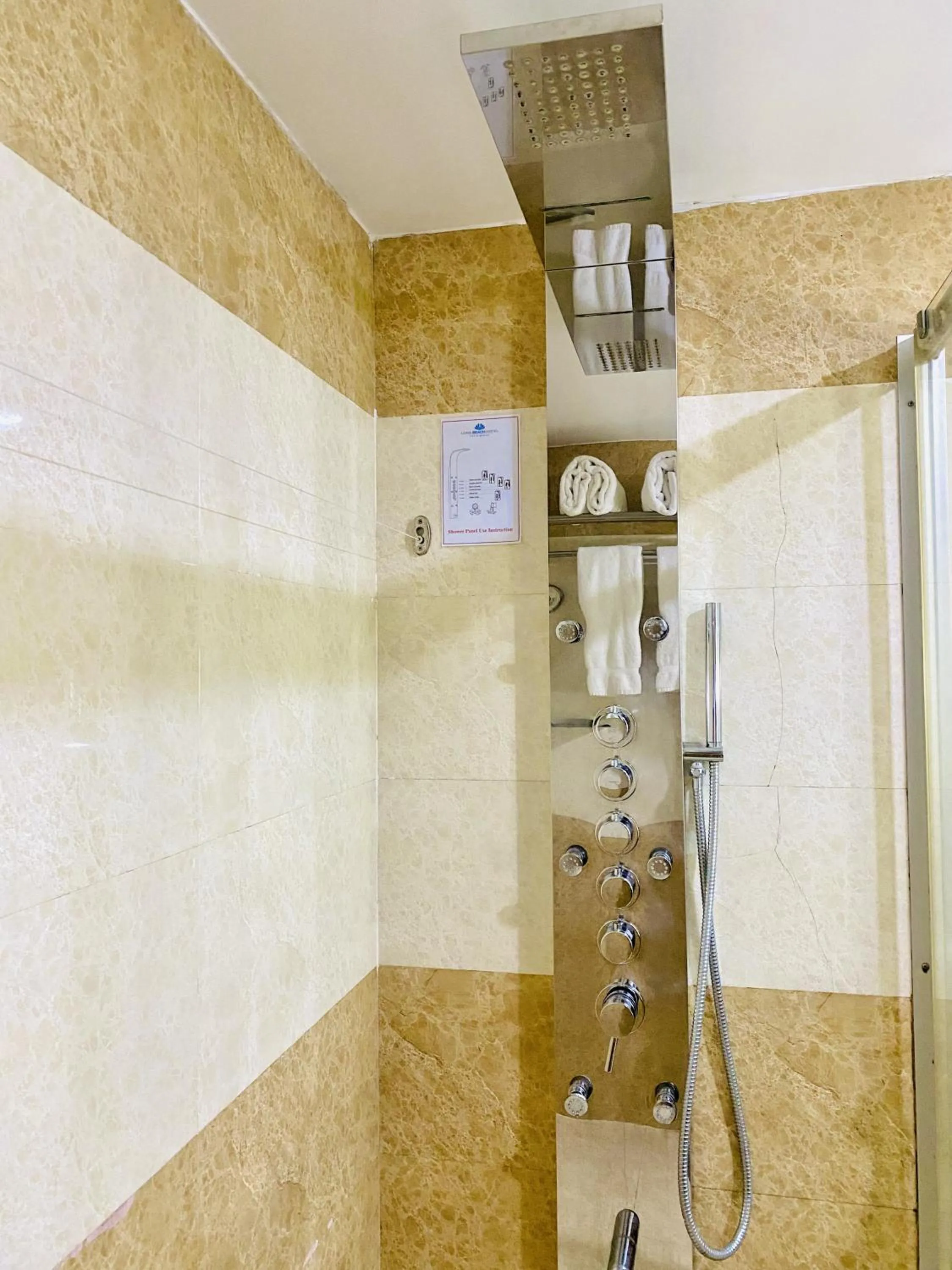 Shower in Long Beach Hotel