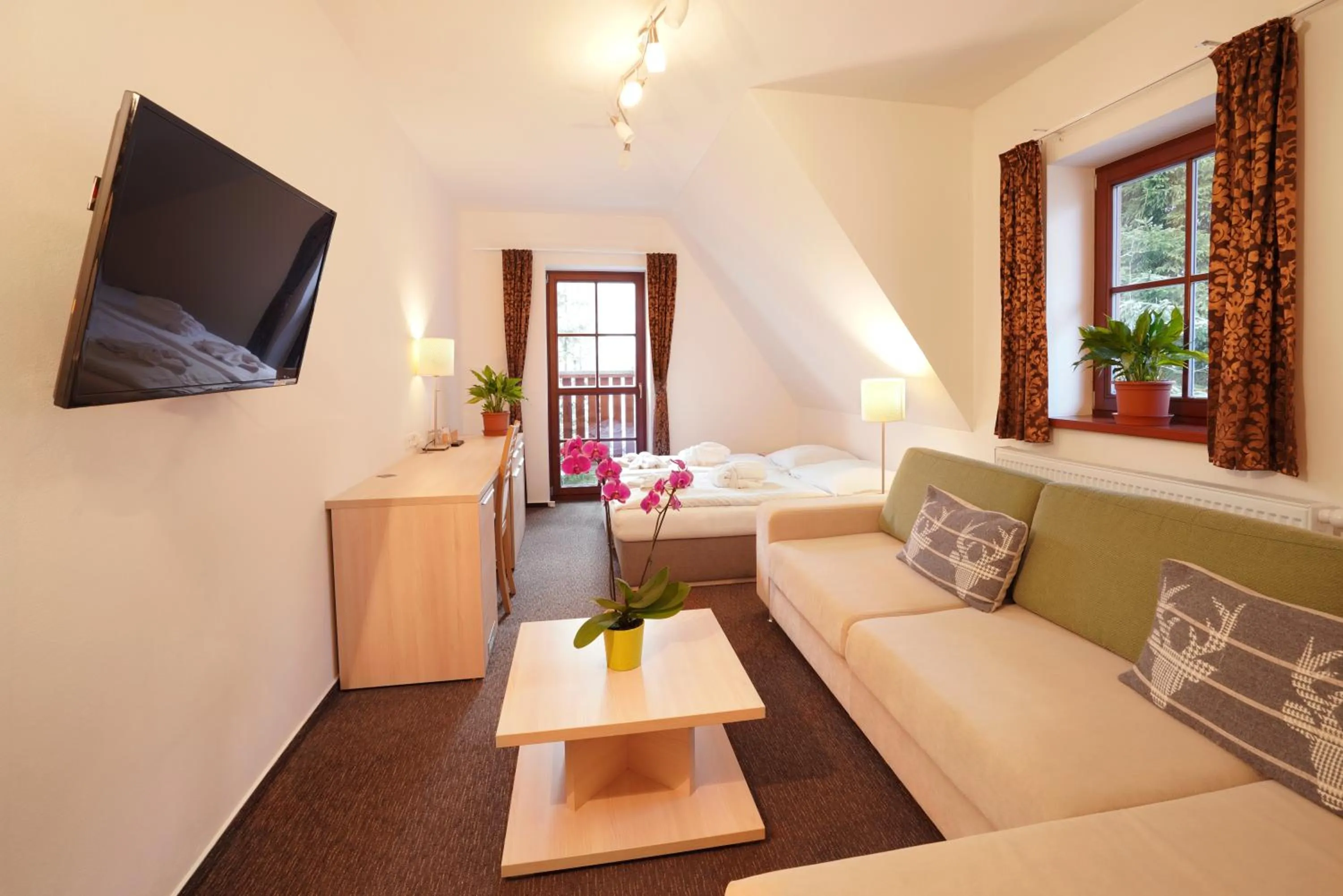 Bed in Wellness hotel Sauna