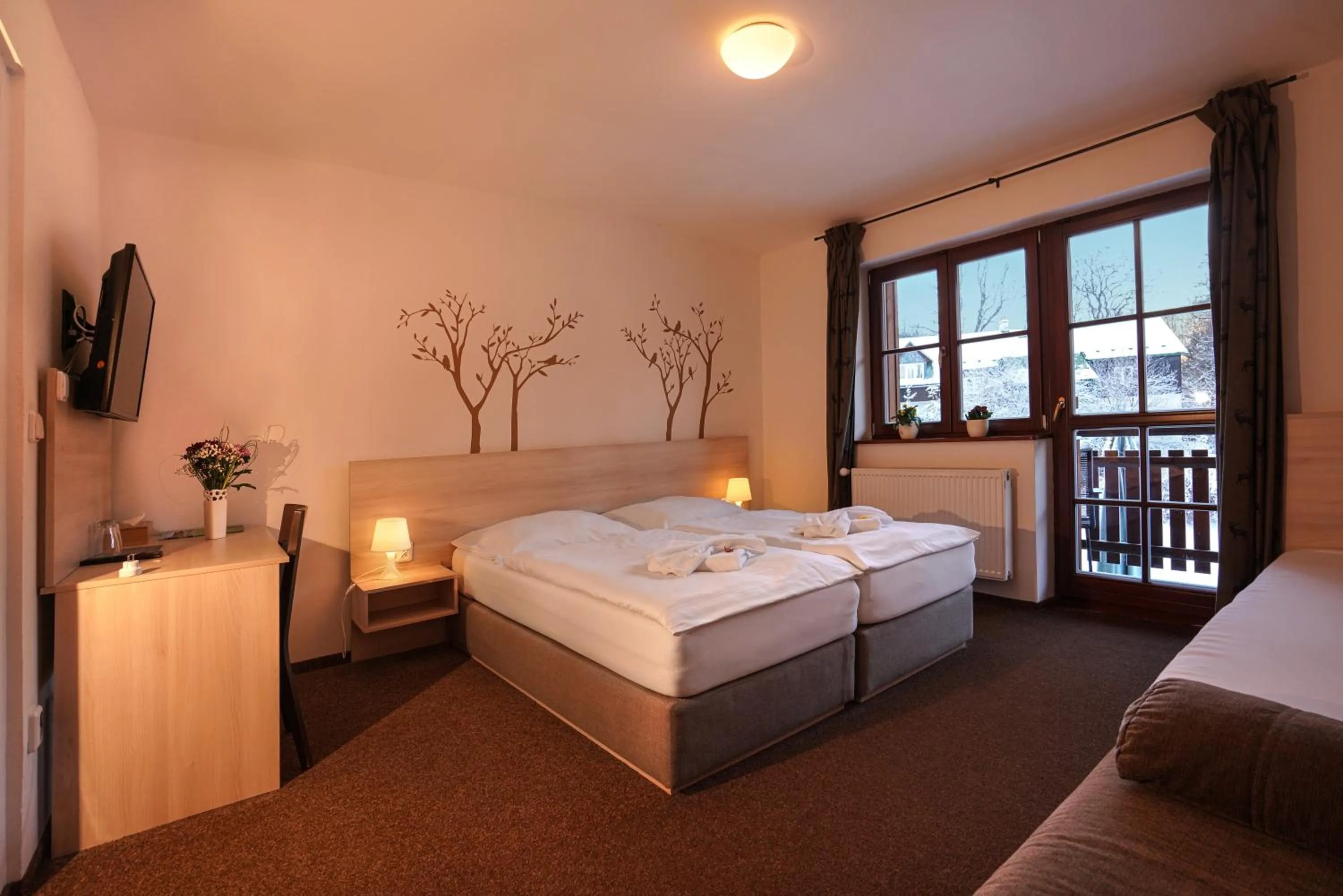 Bed in Wellness hotel Sauna