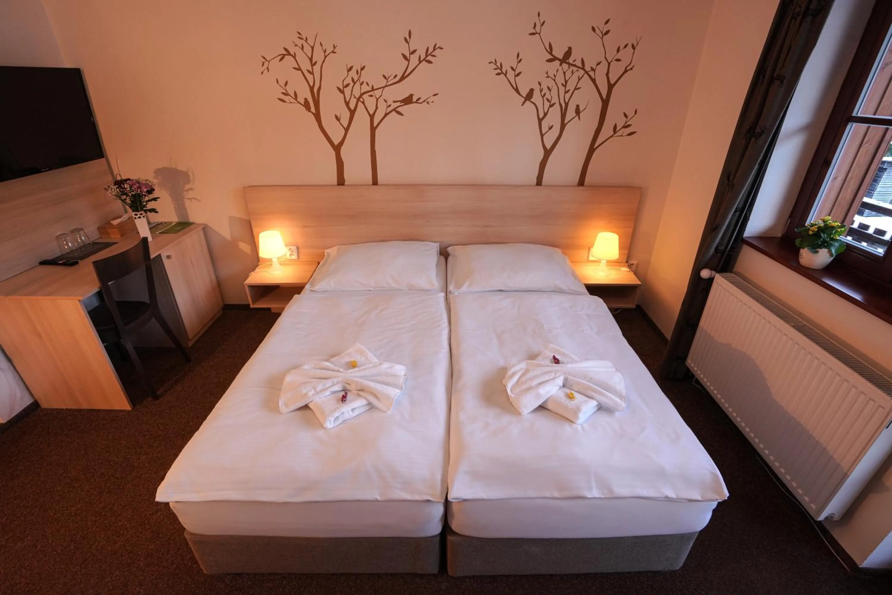 Bed in Wellness hotel Sauna