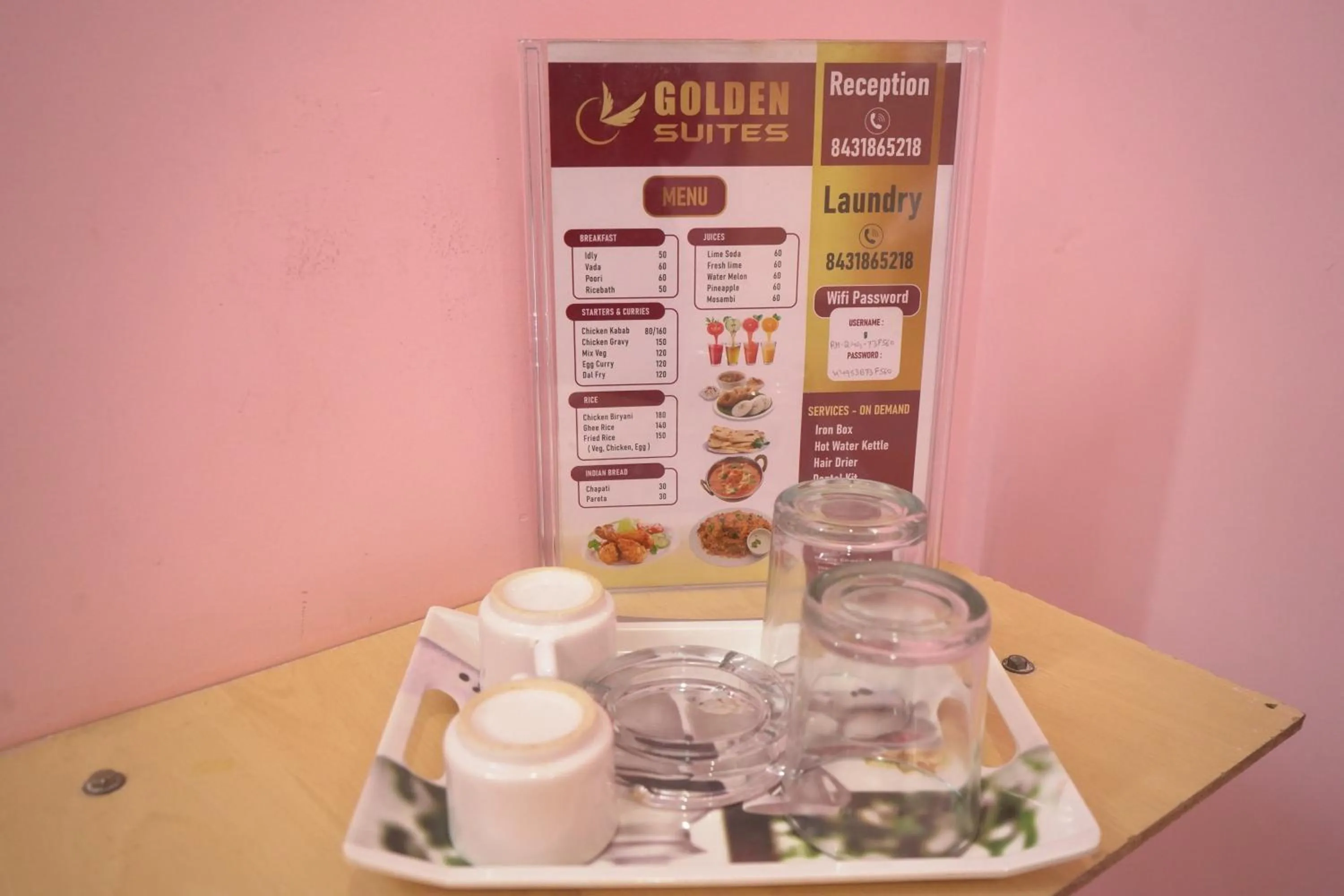 Food and drinks in Hotel Golden Suites