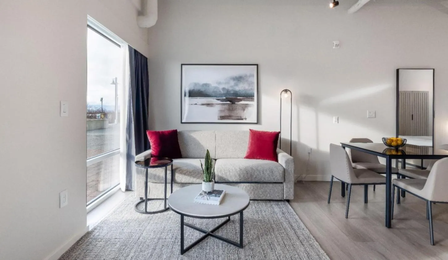 Seating area in Steveston Waterfront Hotel