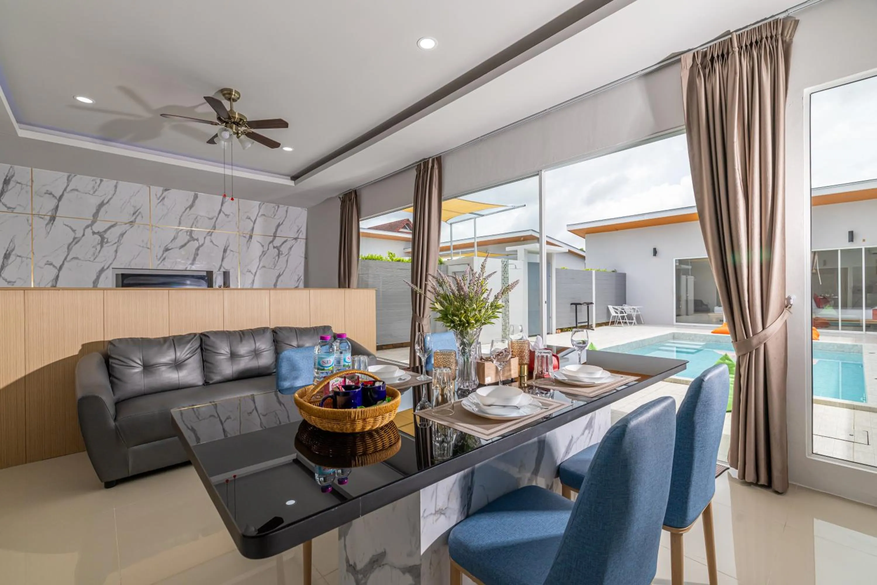 Living room in Andaman Sea Best Pool Access and Villas