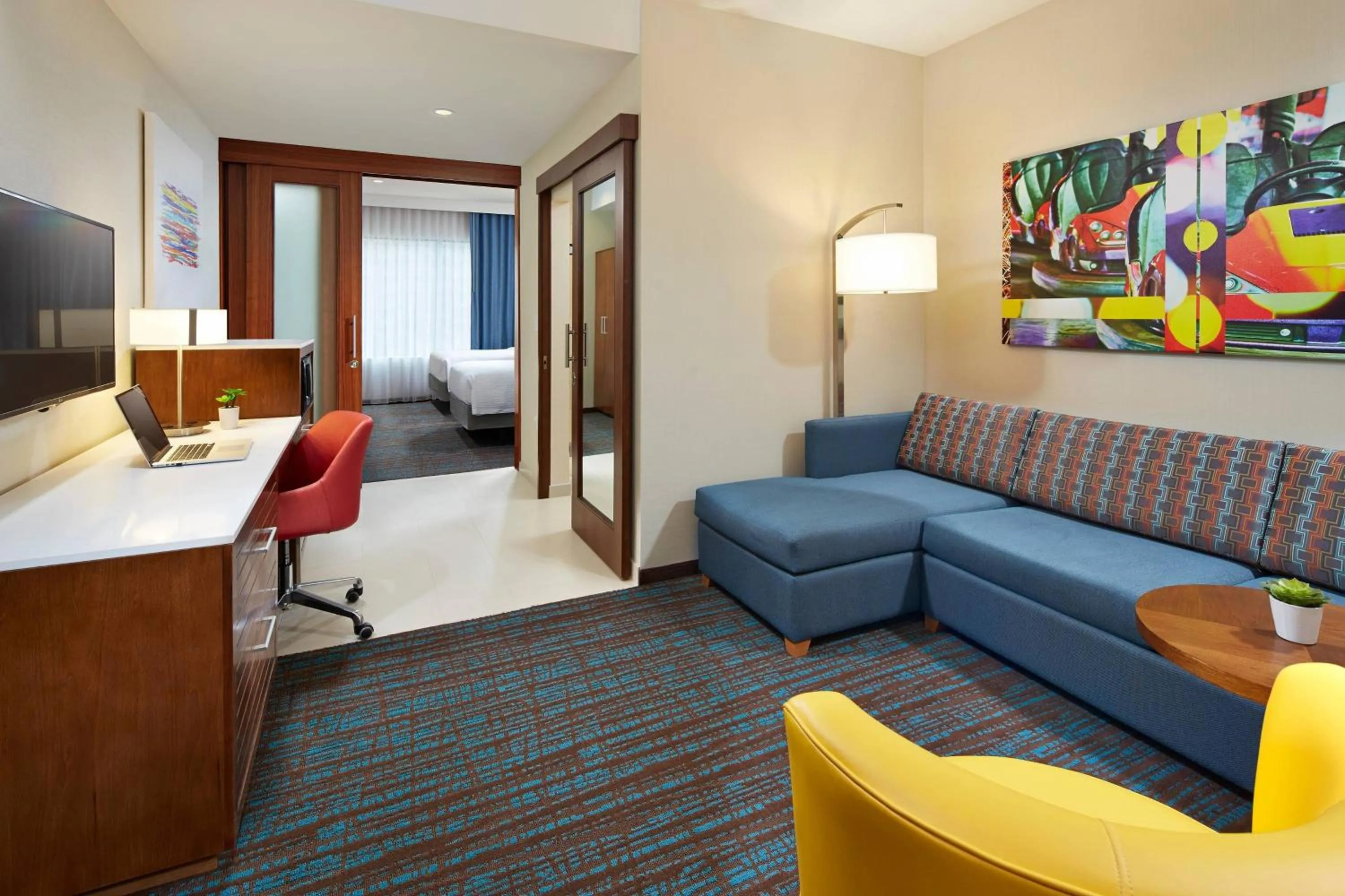 One Bedroom Two Queen Suite with Sofa Bed  in SpringHill Suites by Marriott at Anaheim Resort Area/Convention Center