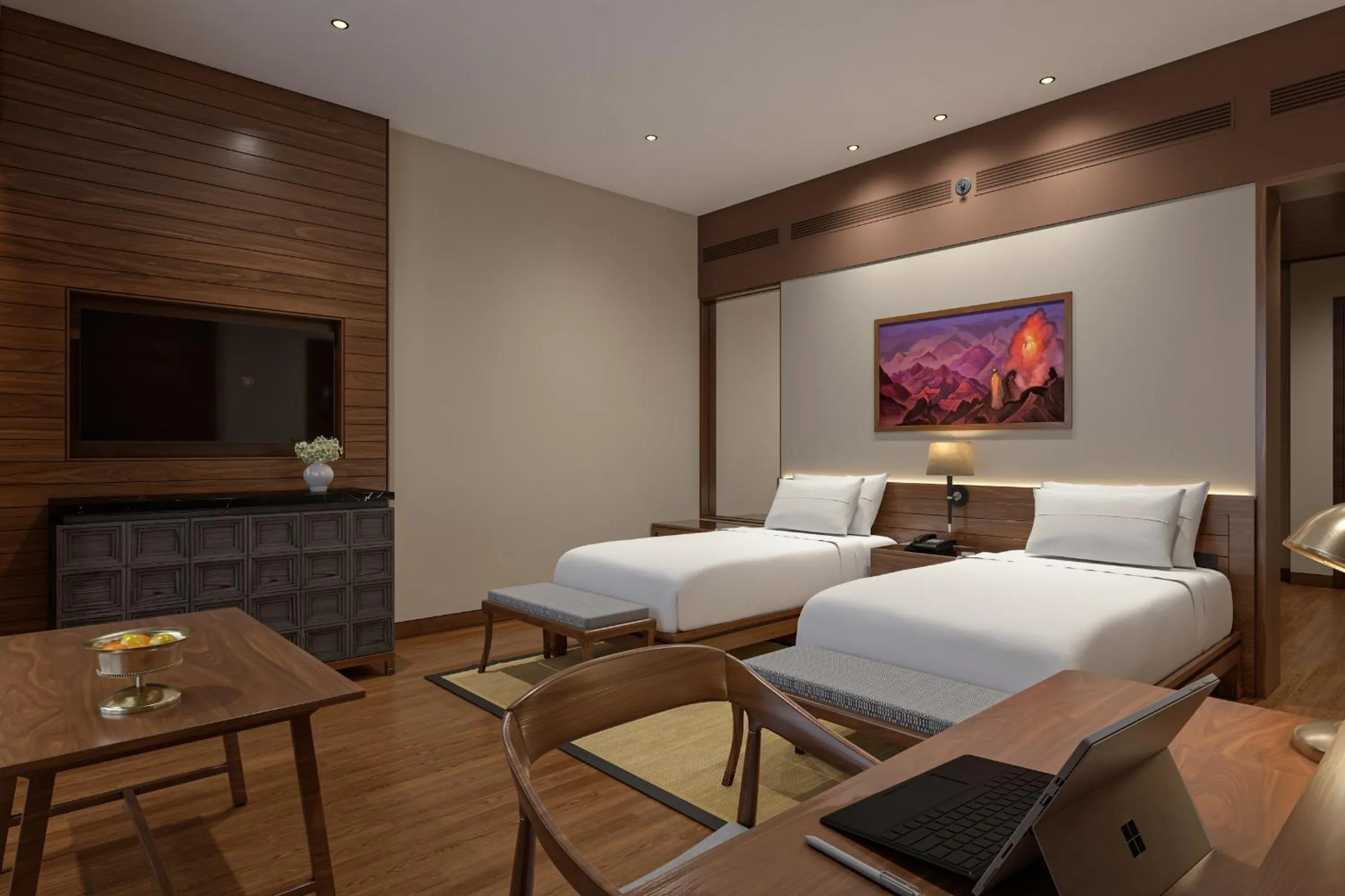 Bed in Taj Guras Kutir Resort & Spa, Gangtok