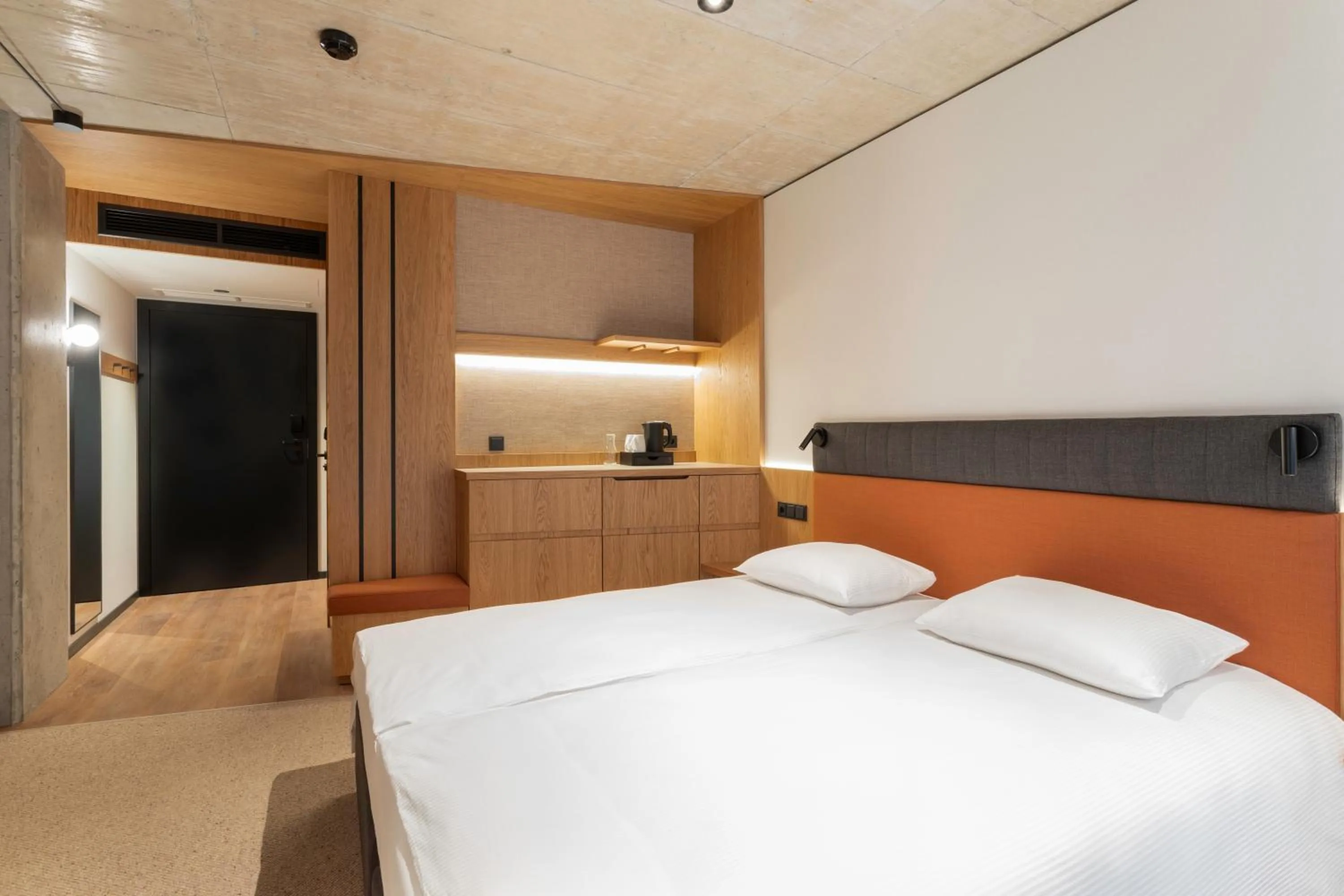 Bed in Qubus Hotel Katowice