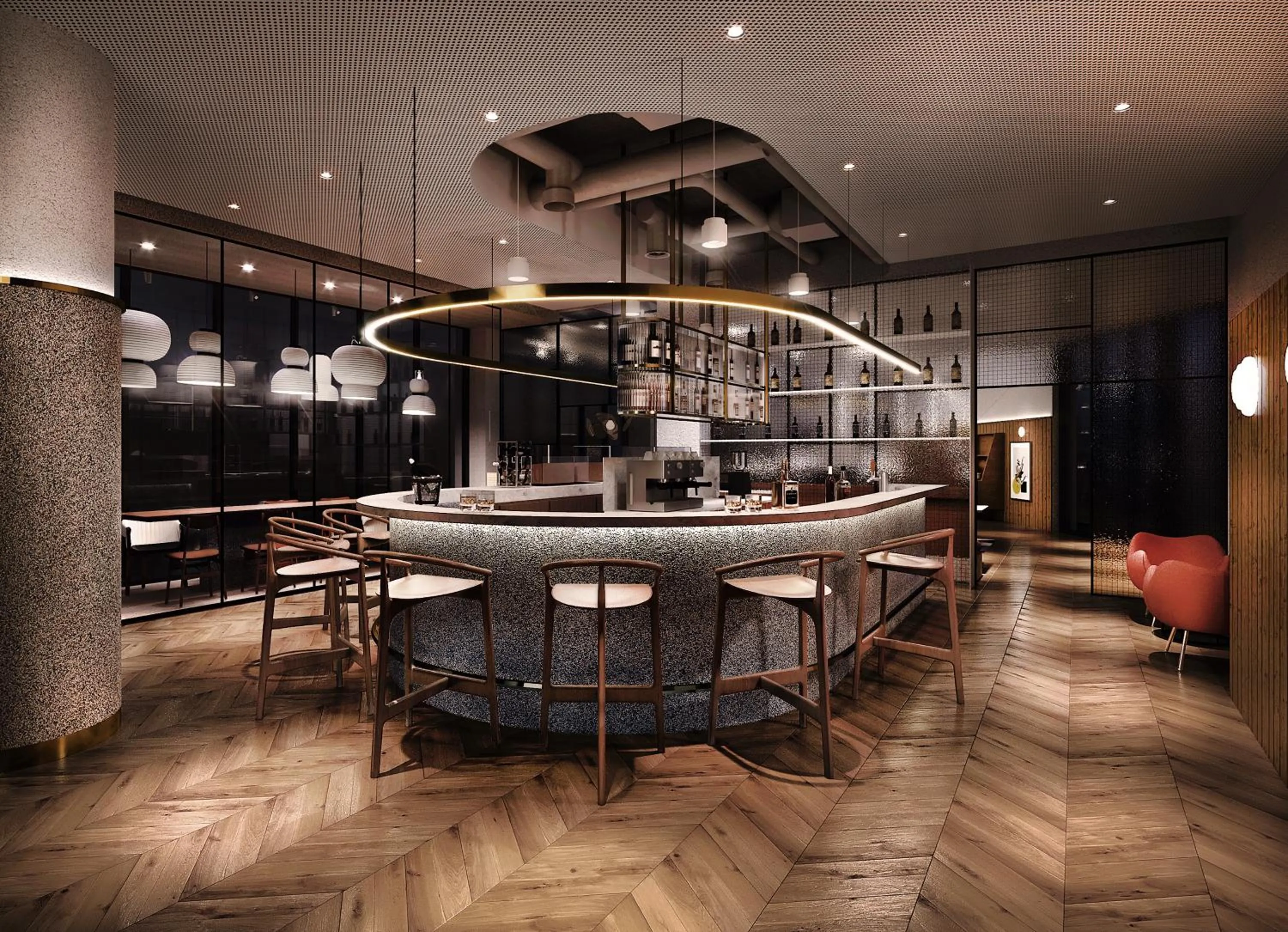 Restaurant/places to eat in Qubus Hotel Katowice