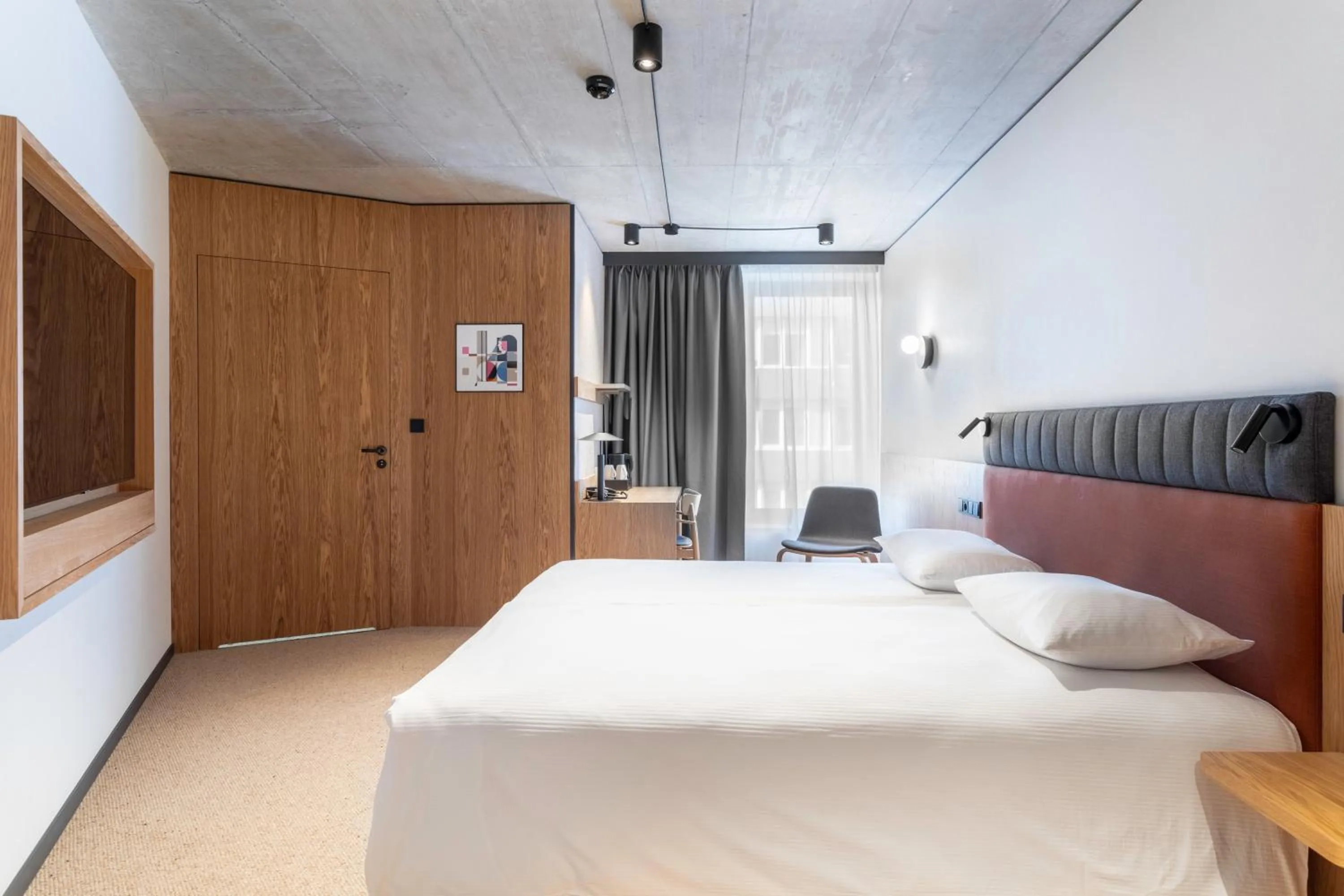 Bed in Qubus Hotel Katowice