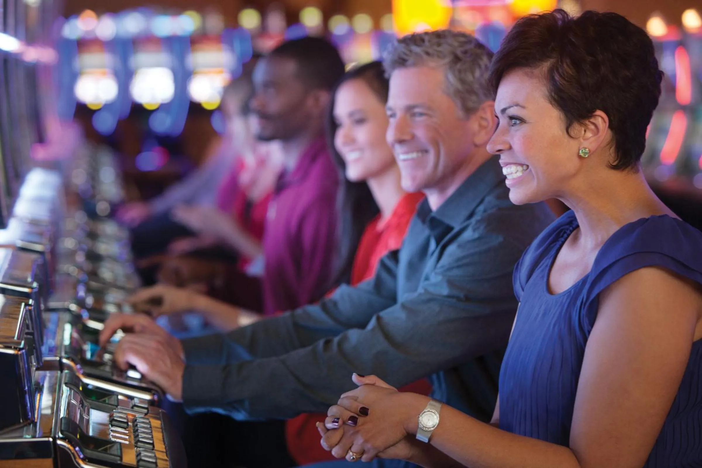 group of guests in Hollywood Casino Joliet Hotel