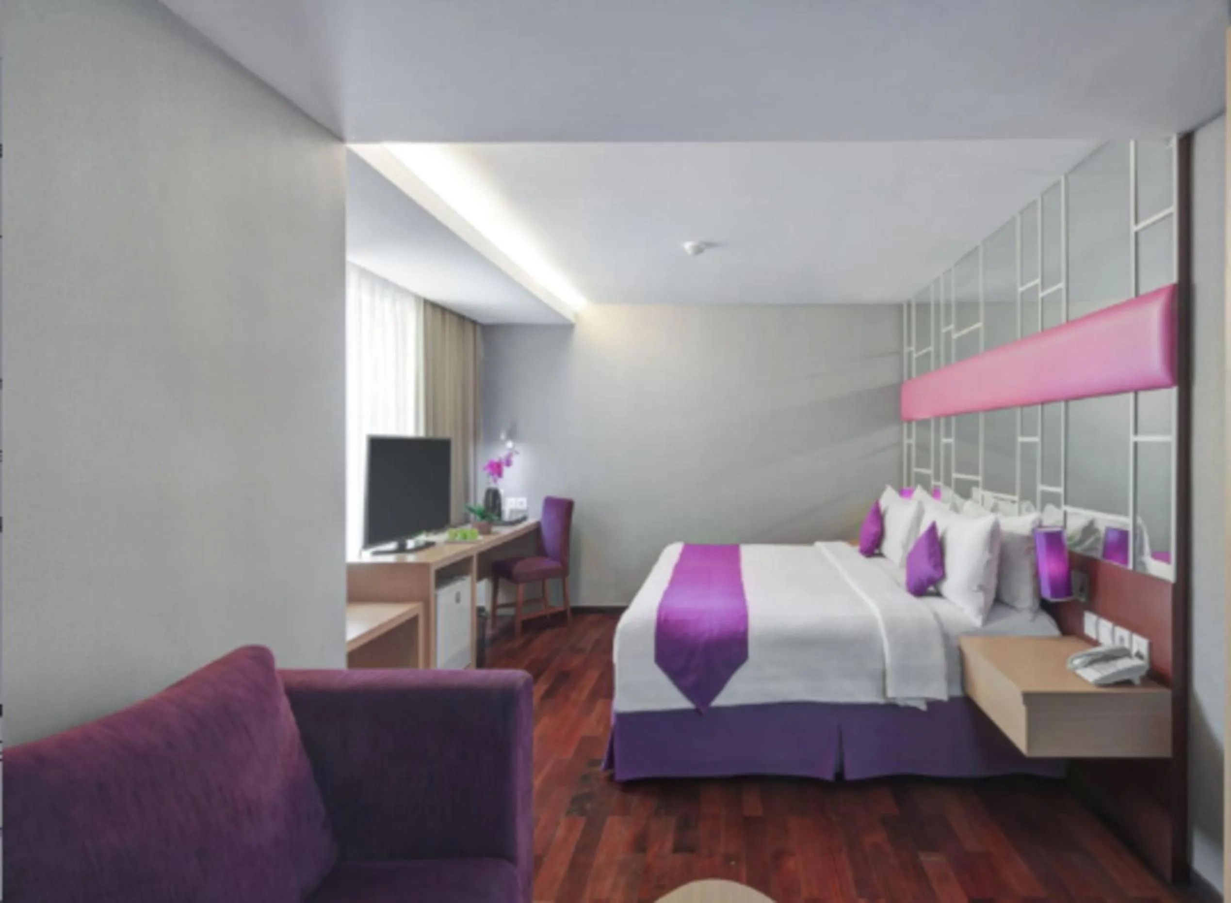 Bedroom, Bed in Quest Hotel Darmo - Surabaya by ASTON