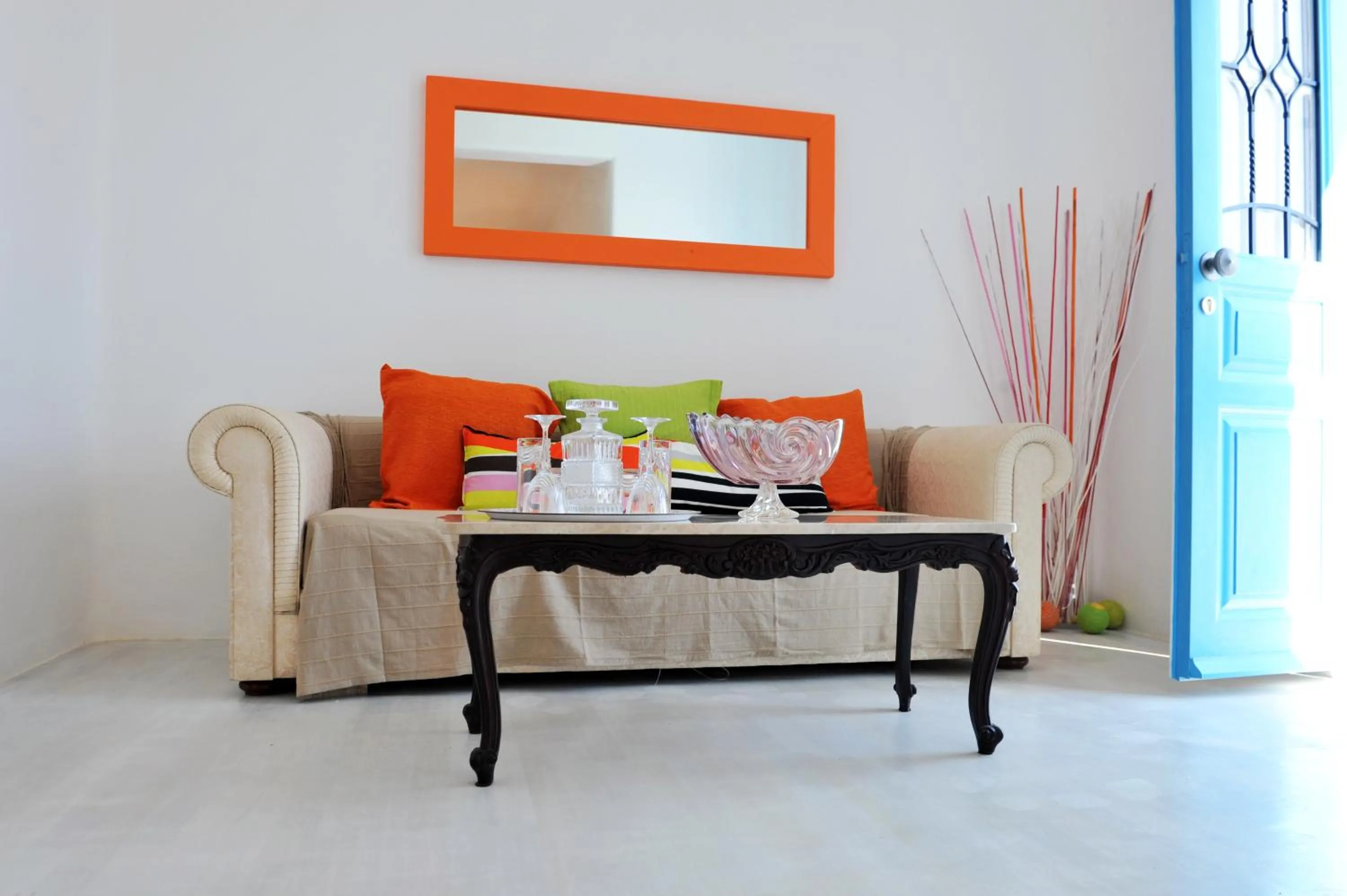 Seating area in Eiriana Luxury Suites