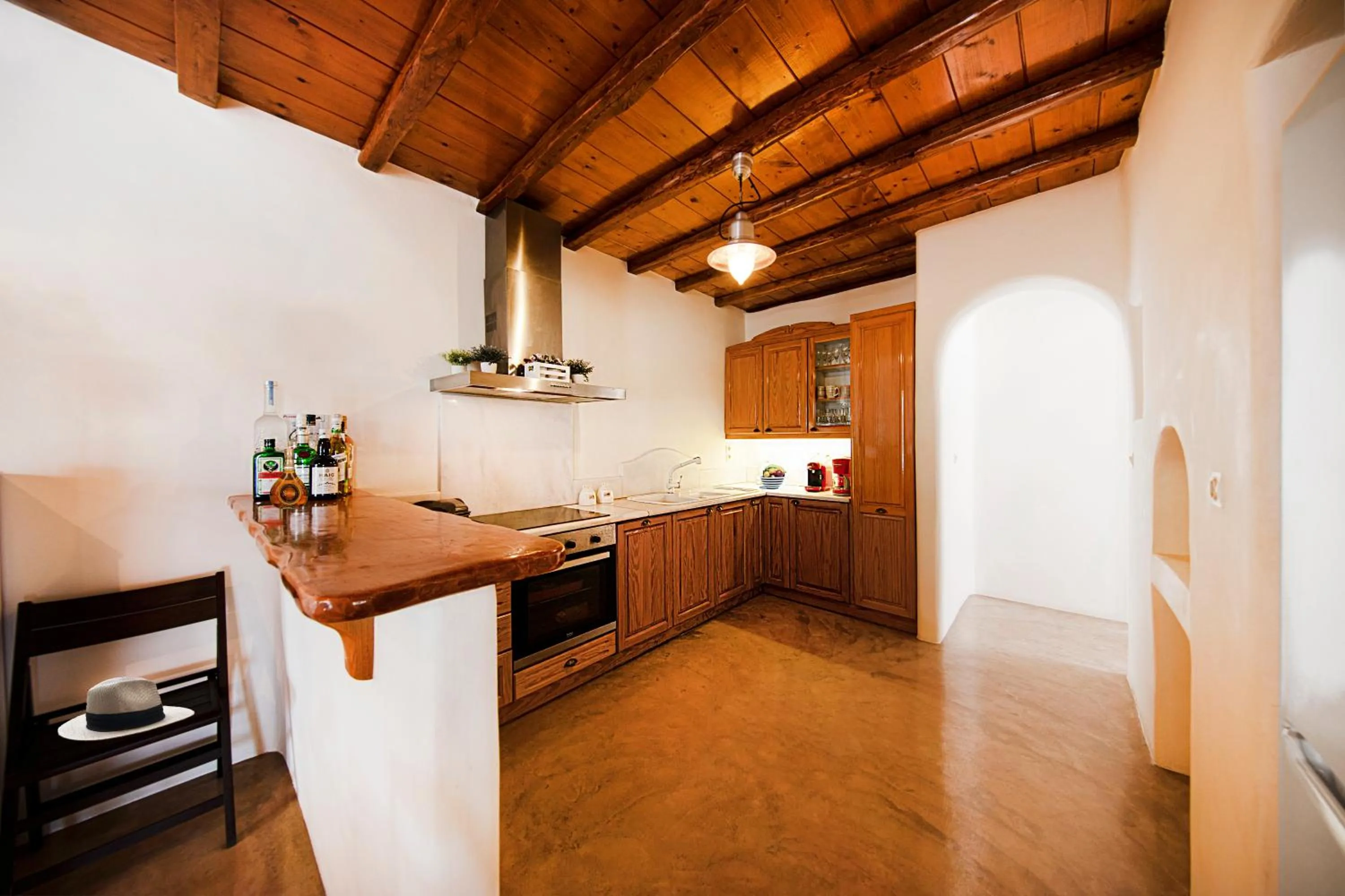 Kitchen or kitchenette in Villas Kappas