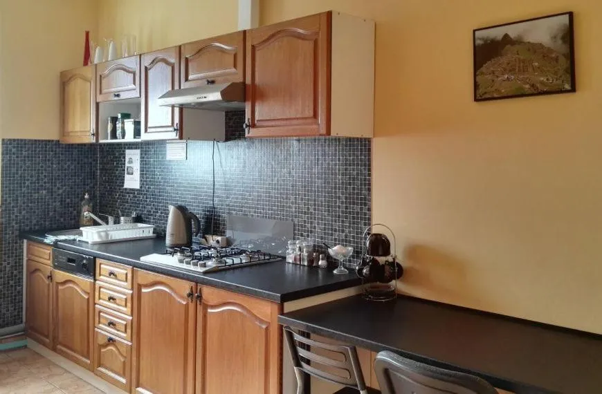 kitchen in Hostel Zamość - pokoje gościnne - bezpłatny parking