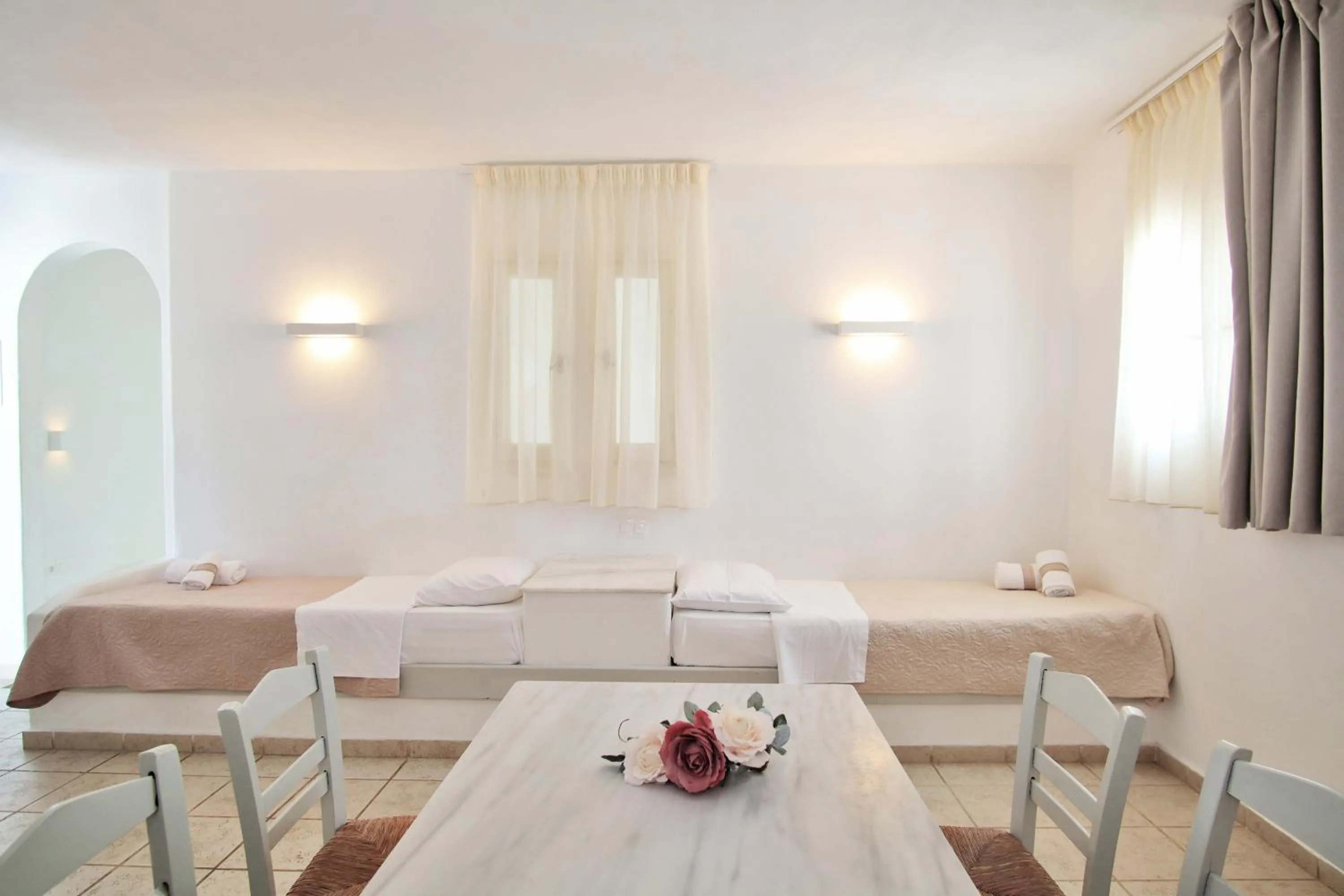 Bed in Kritikakis Village Hotel