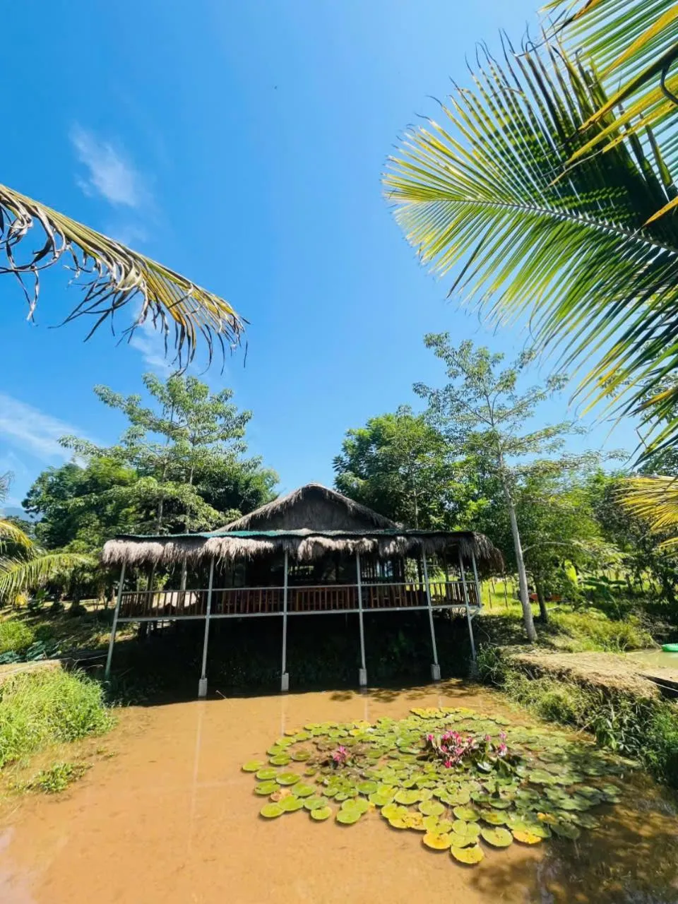 Balcony/Terrace in Mai Chau Onsen Retreat