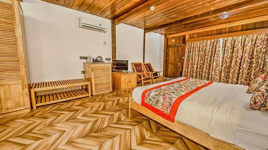 Bed in Silver Sand Beach Resort Havelock