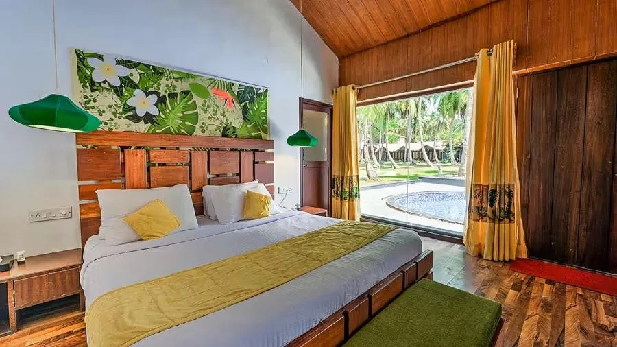 Bed in Silver Sand Beach Resort Havelock
