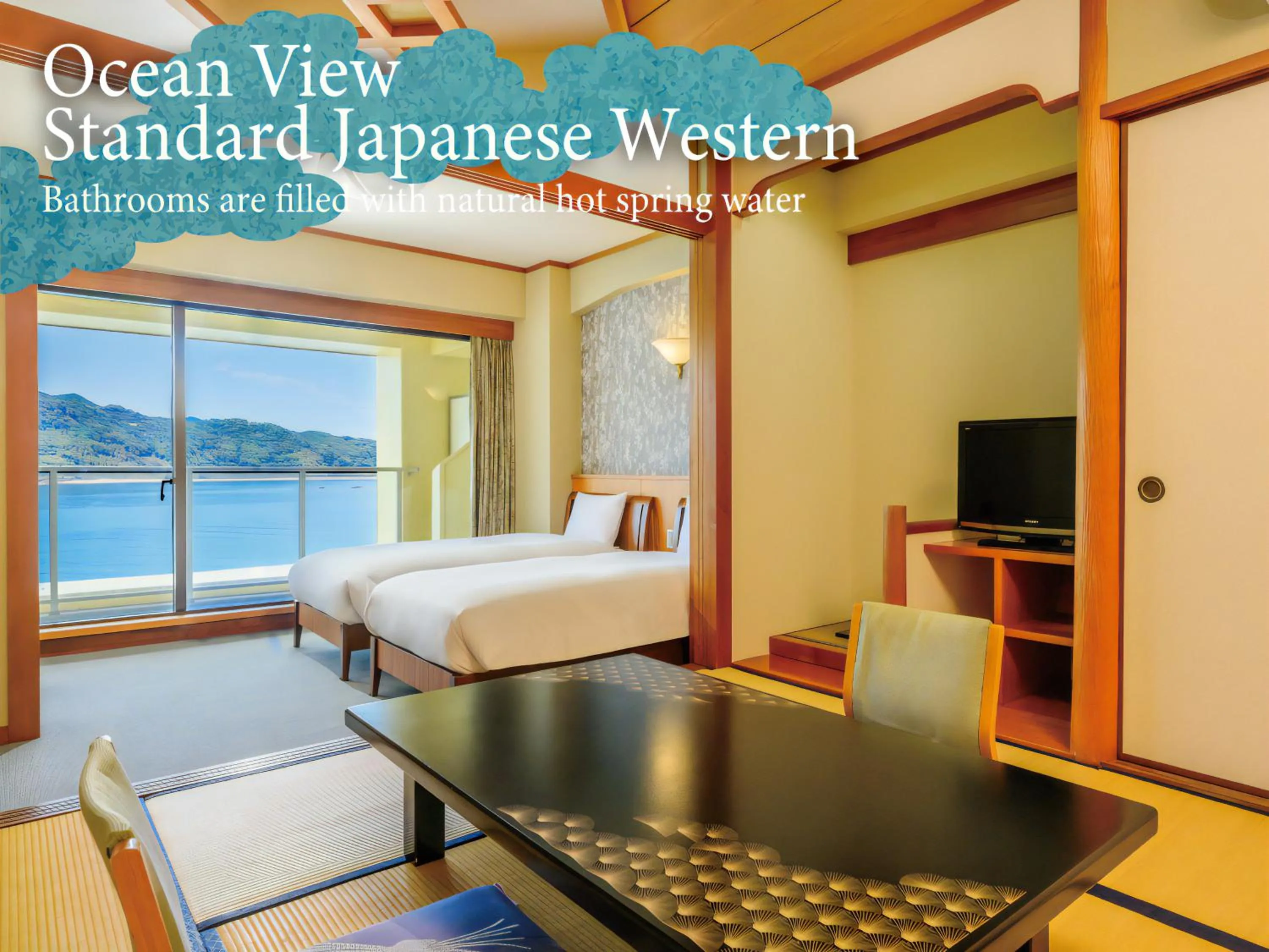 Photo of the whole room, Bed in KAMENOI HOTEL Nachi Katsuura