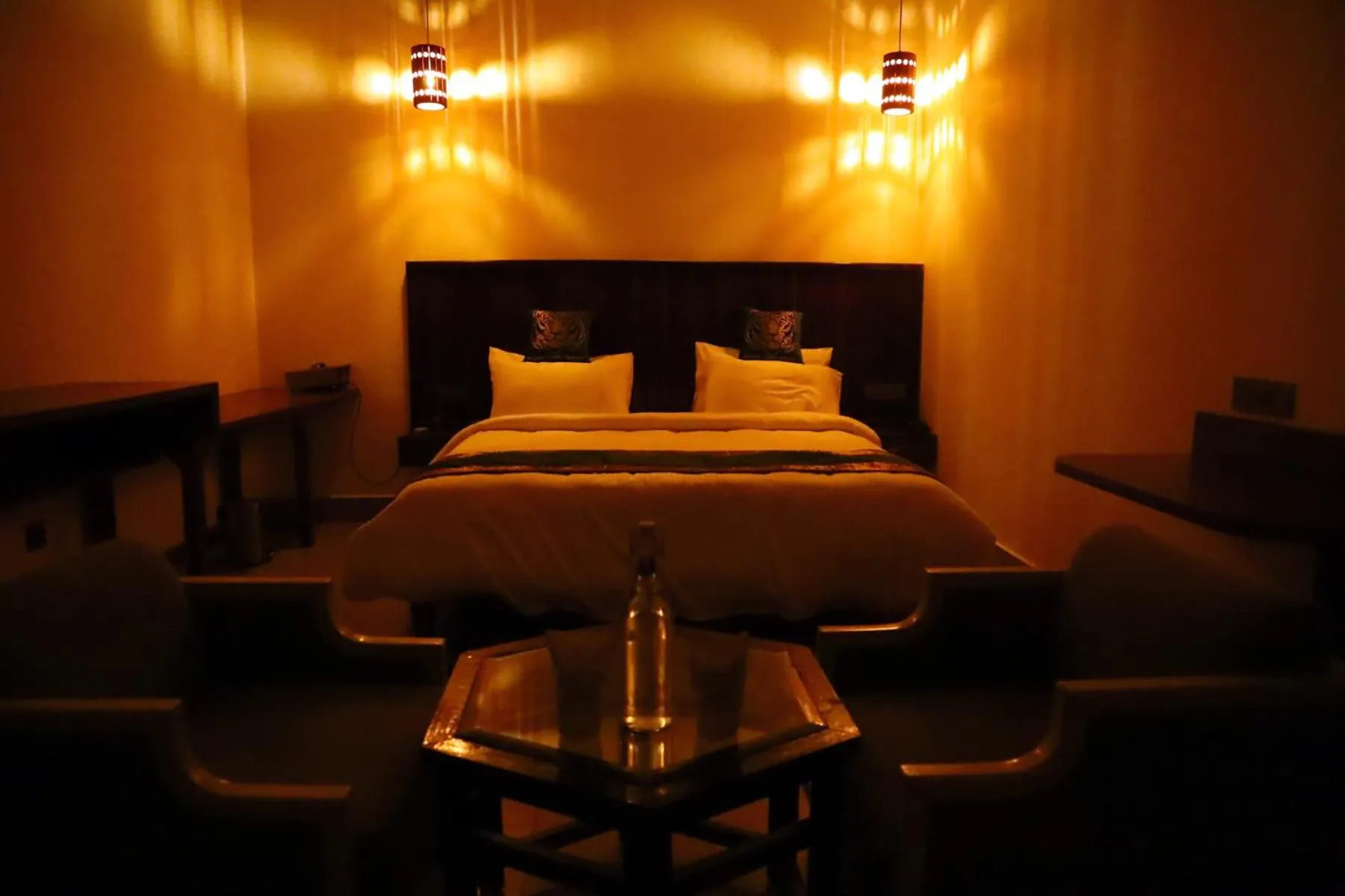 Bedroom, Bed in Panna Tiger Resort- Riverside Property