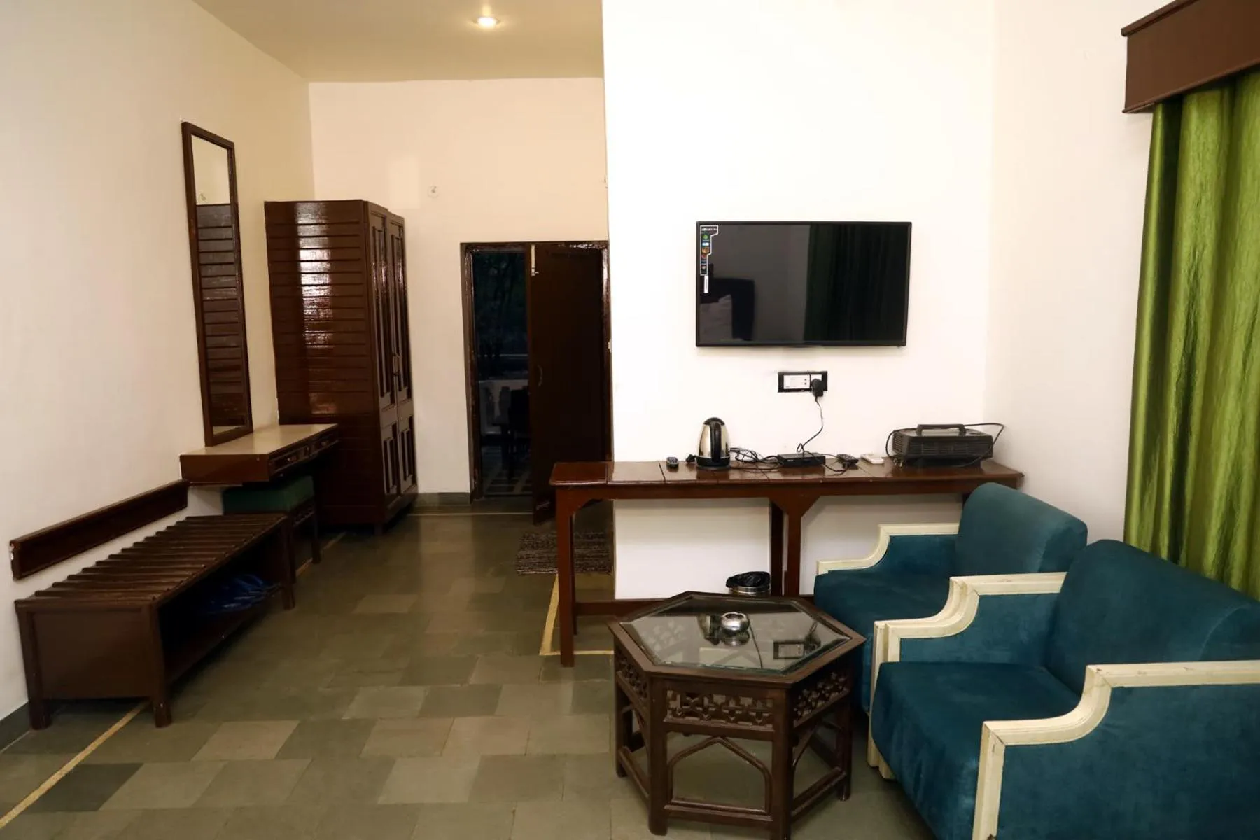 Seating area in Panna Tiger Resort- Riverside Property