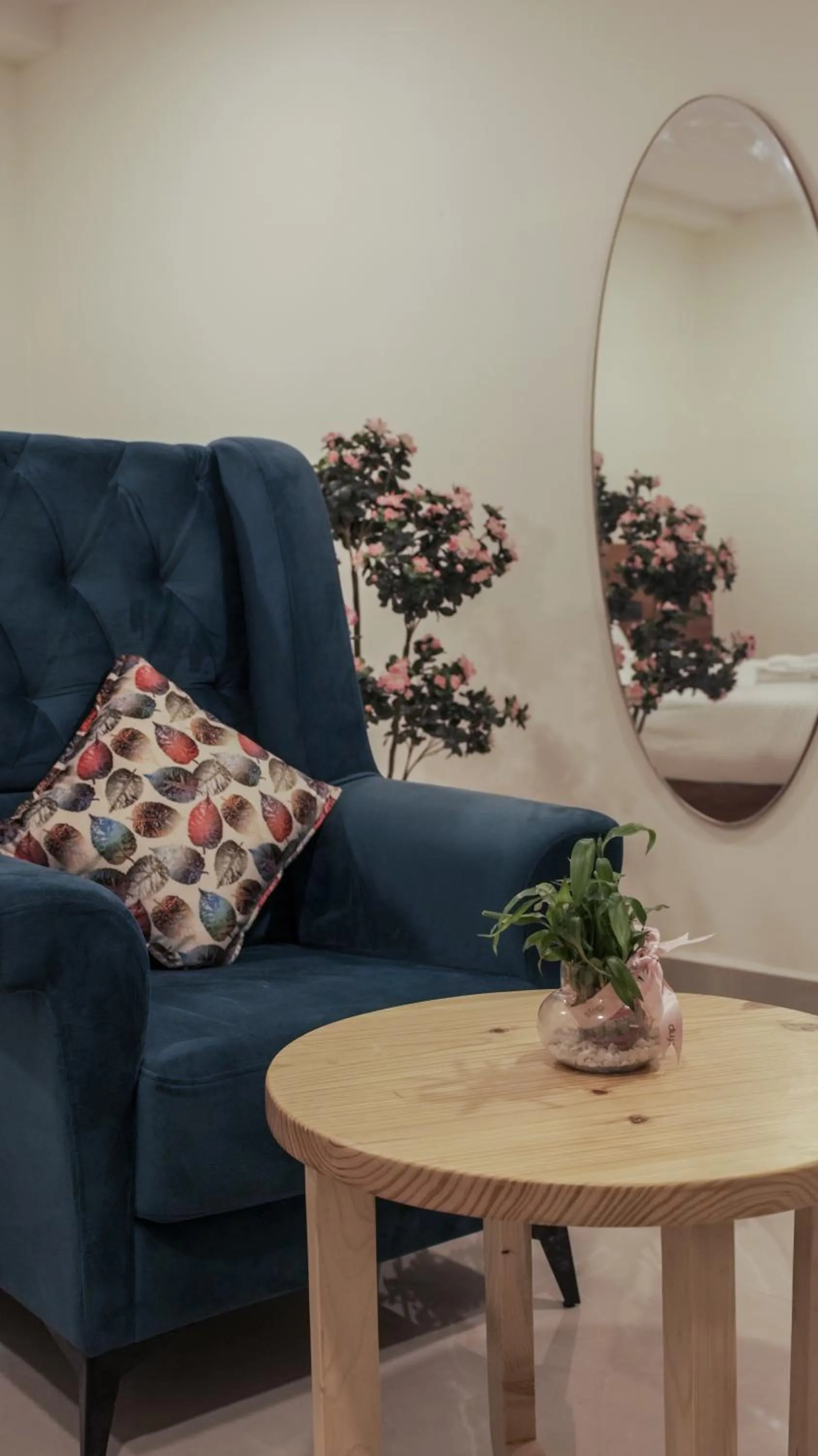 Seating area in Radhe Suites