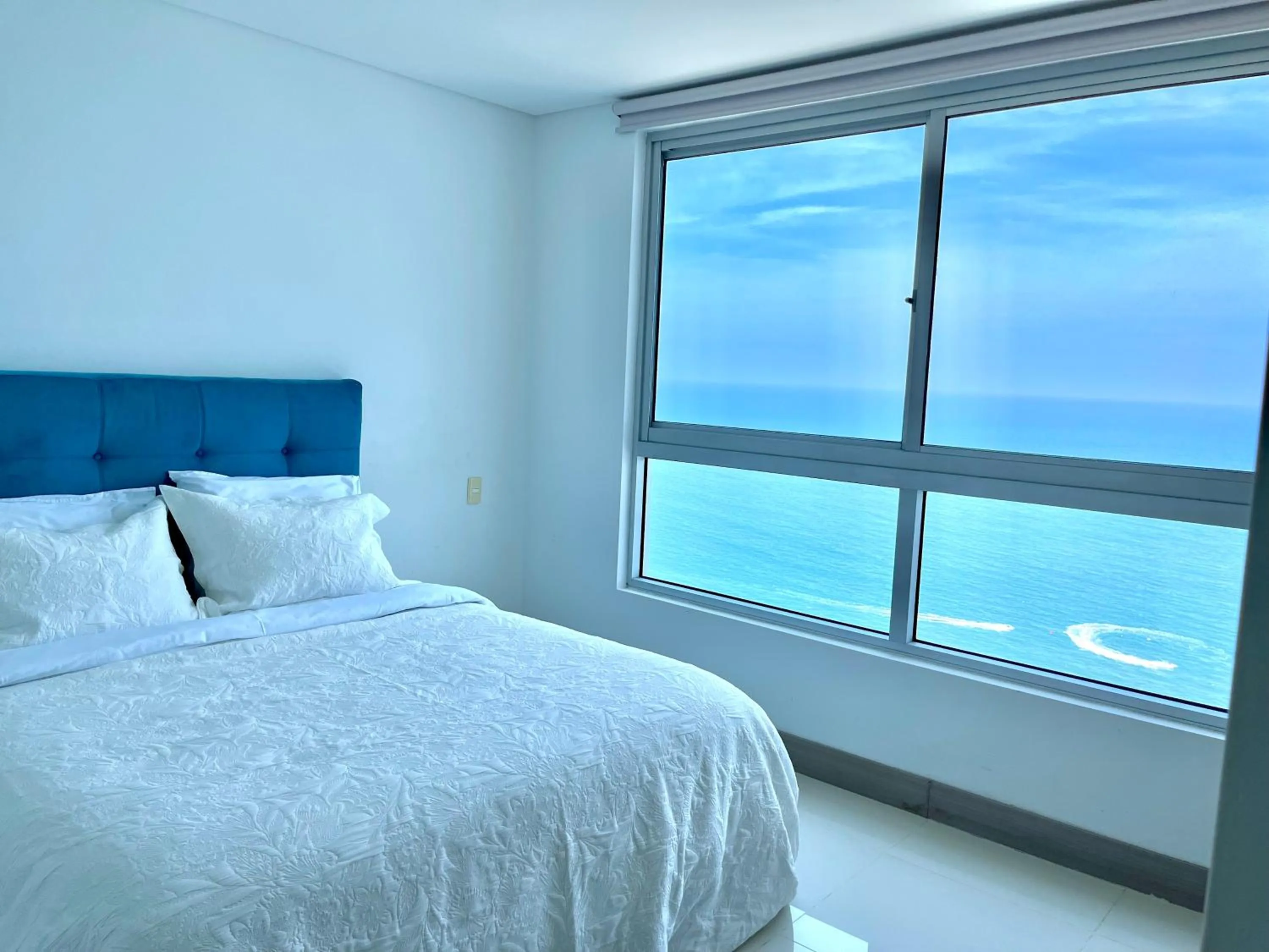 Bedroom, Bed in by Calamari Homes - Palmetto Beach 2504 Bocagrande