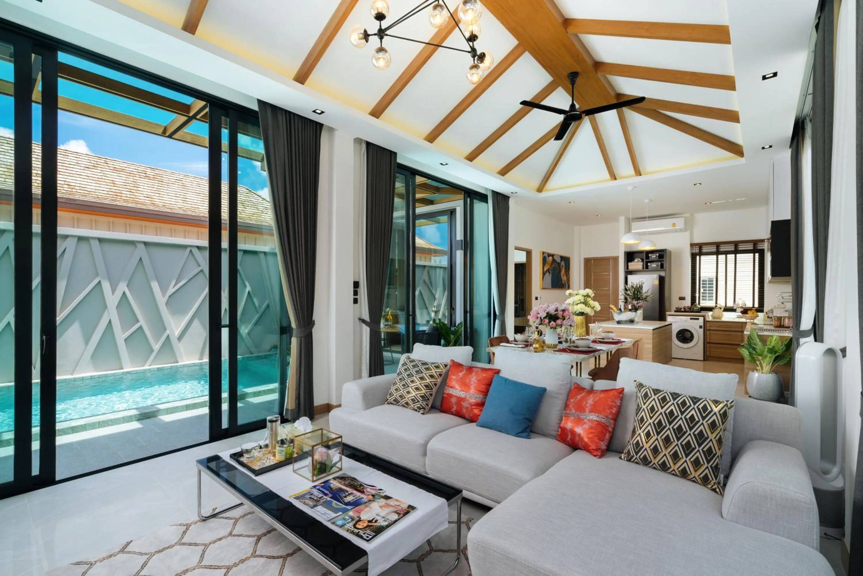 Living room in Rawayana Central Park Villas