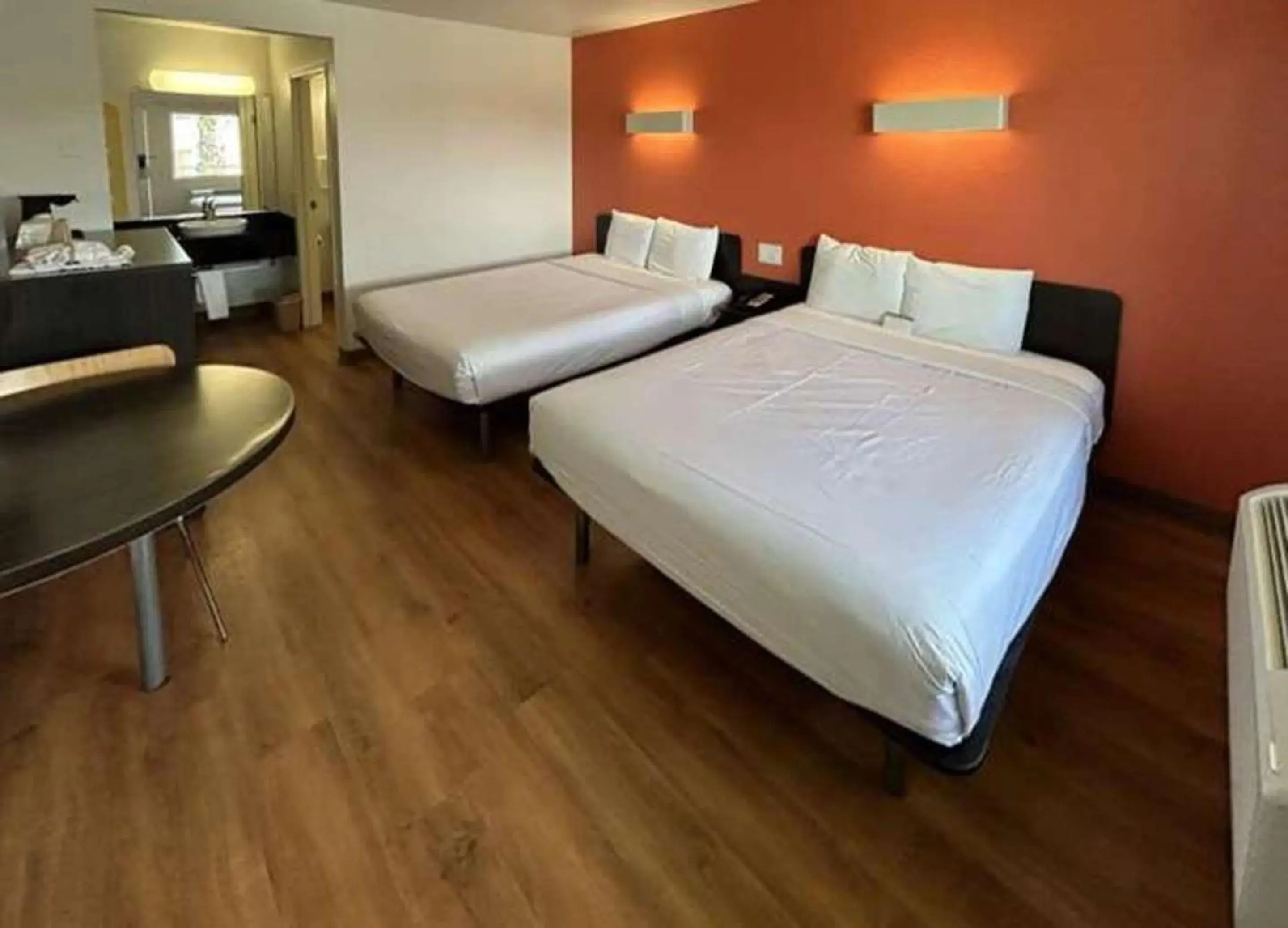 Deluxe Queen Room with Two Queen Beds - single occupancy - Non-Smoking in Studio 6 Suites - Riverside, CA South Deluxe Queen Room with Two Queen Beds - single occupancy - Non-Smoking in Studio 6 Suites - Riverside, CA South