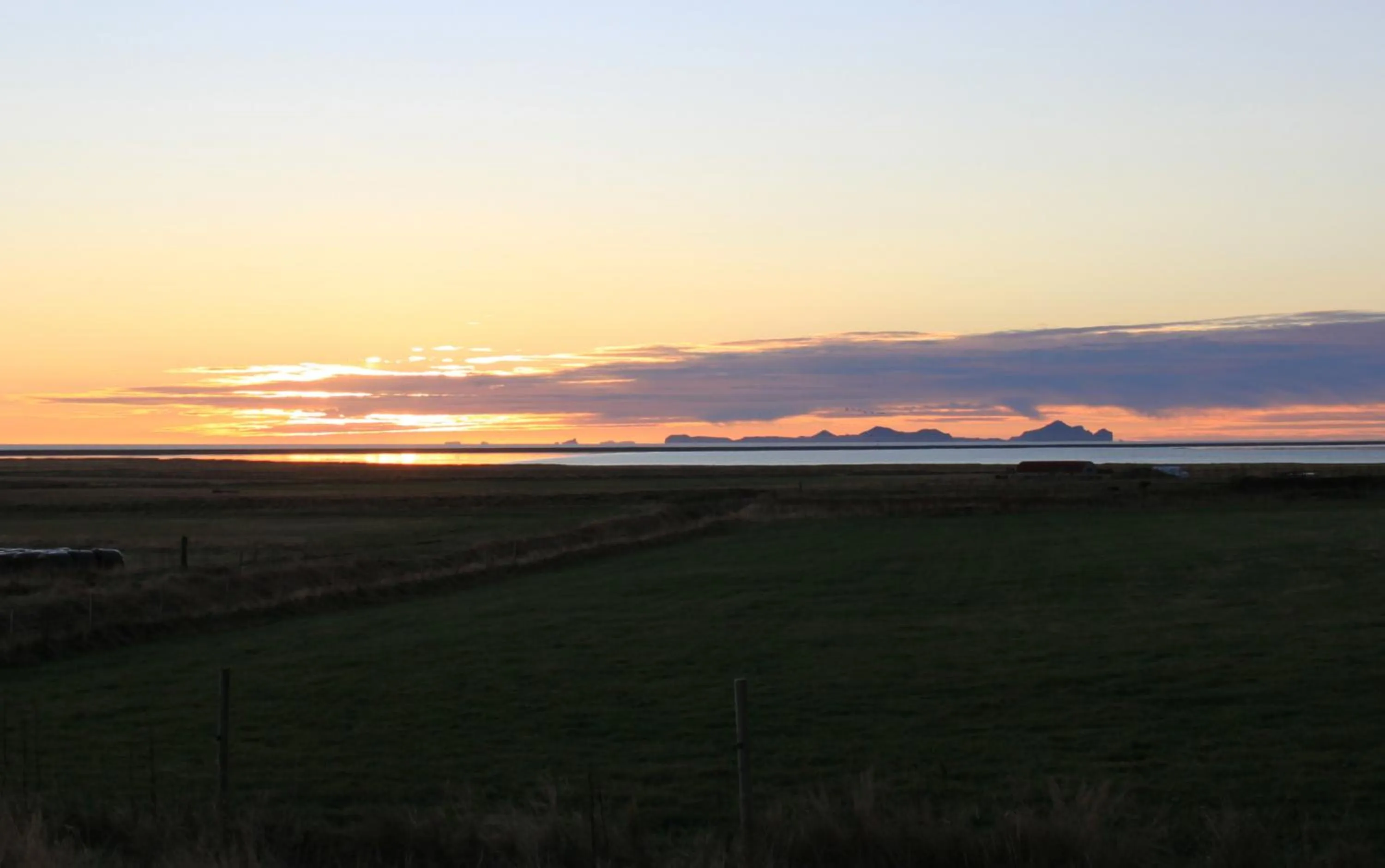 Sunset in South Iceland Guesthouse