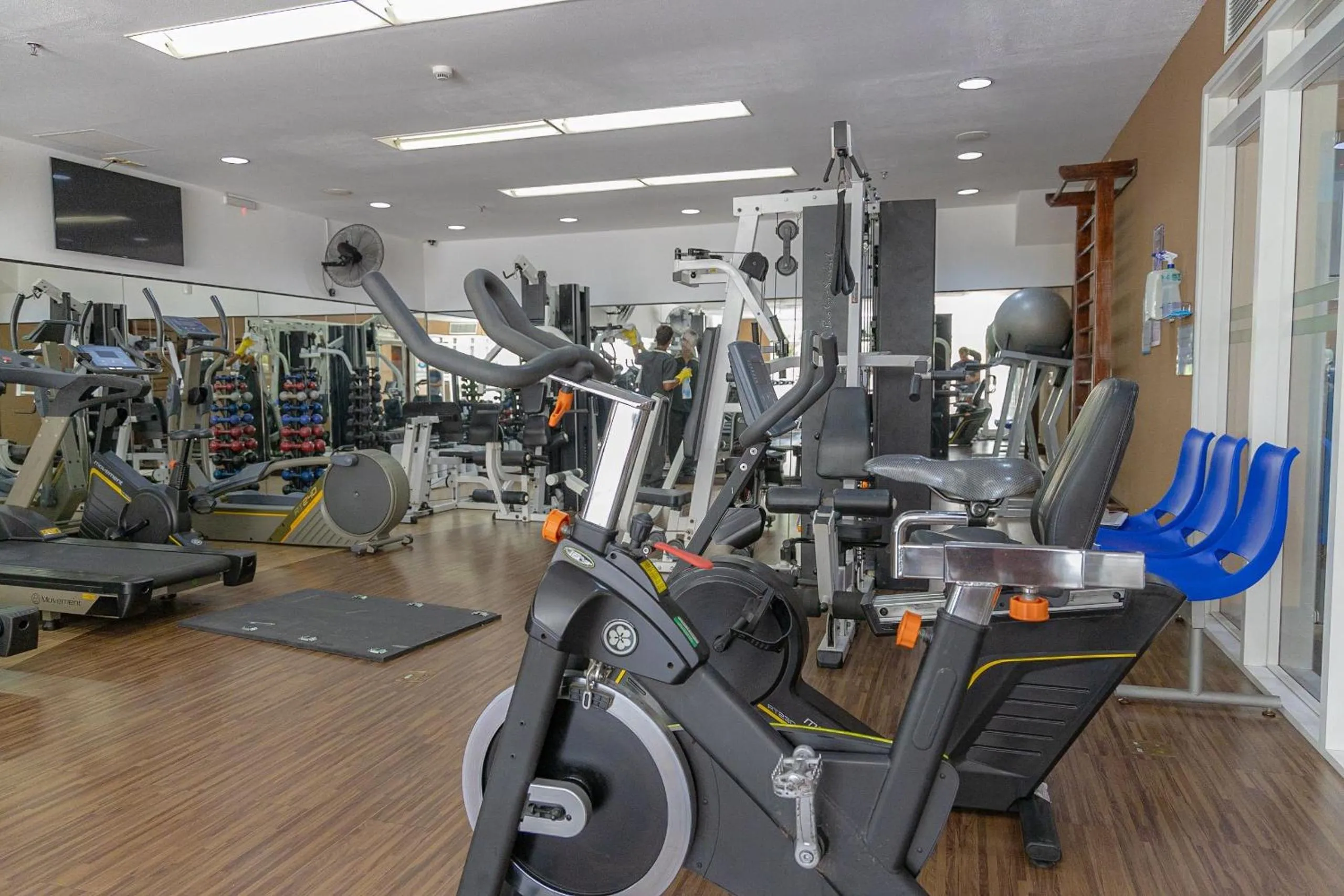 Fitness centre/facilities in Elegant Flat Internacional Plaza-Garagem e Piscina