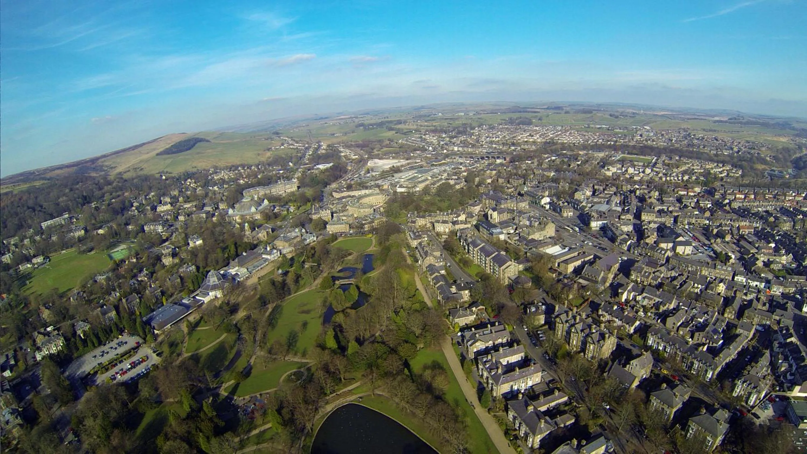 Bird's eye view in The Queen's Head Hotel