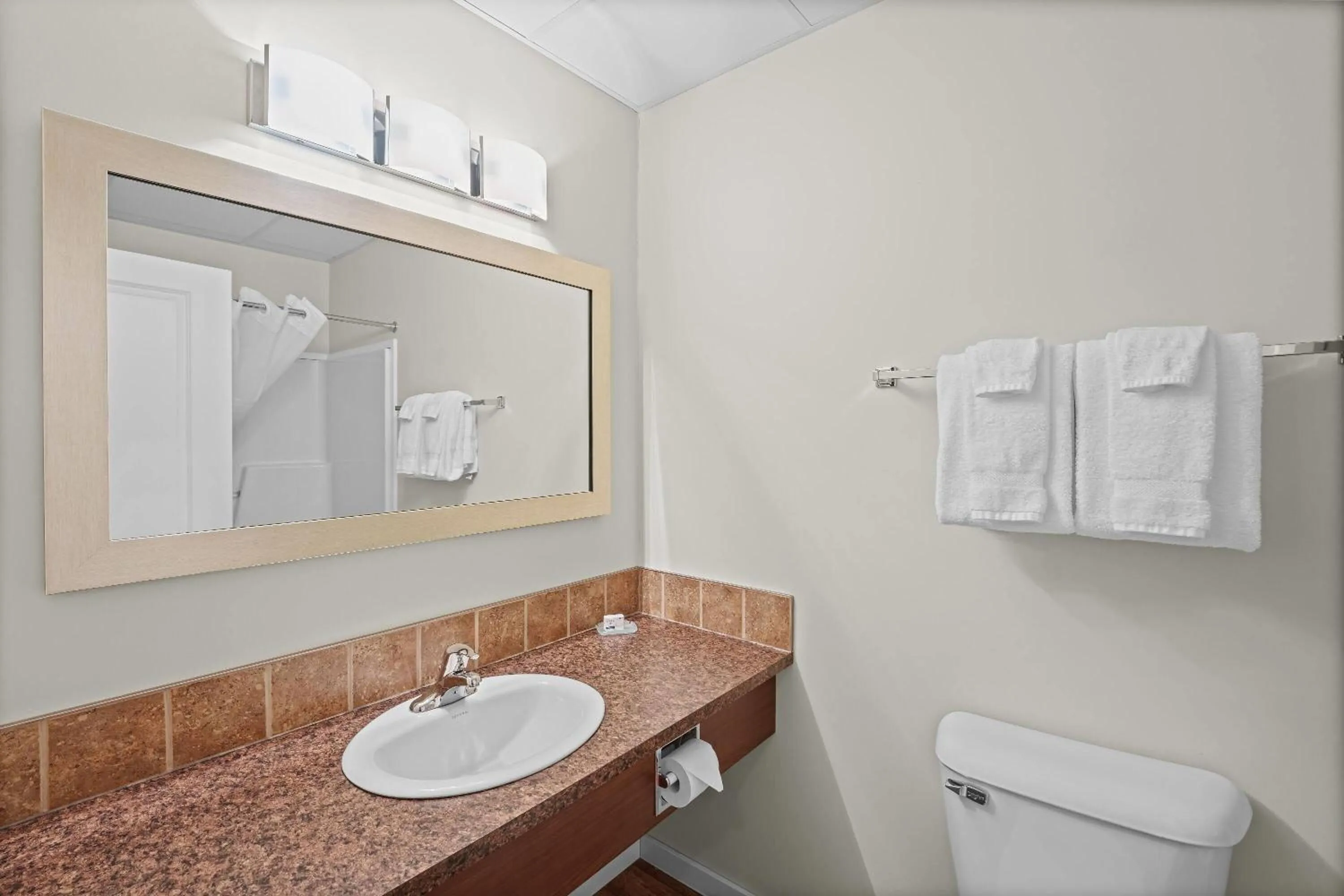 Bathroom in Days Inn by Wyndham Lamont