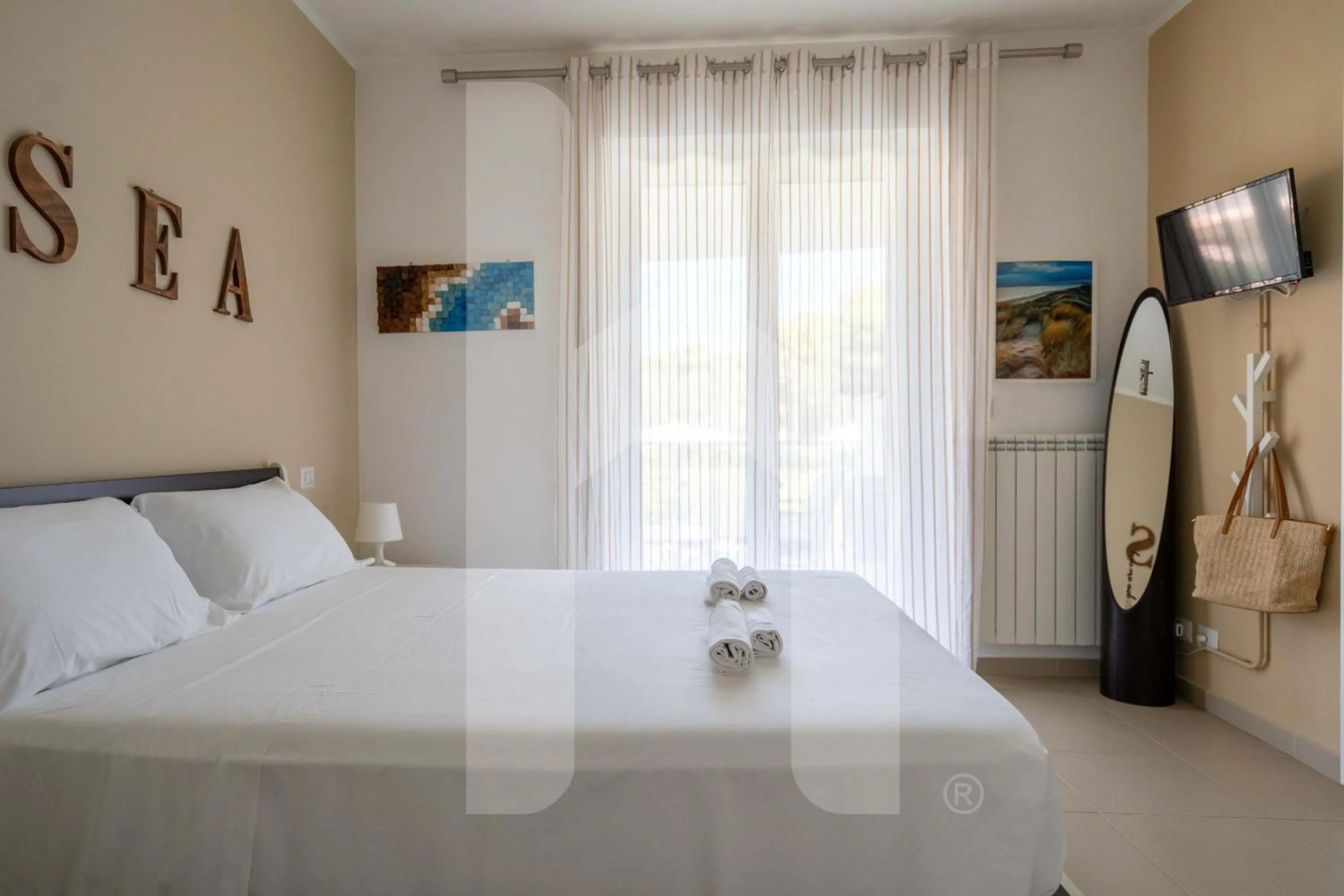 Bedroom, Bed in Homiday - Residence Mykonos