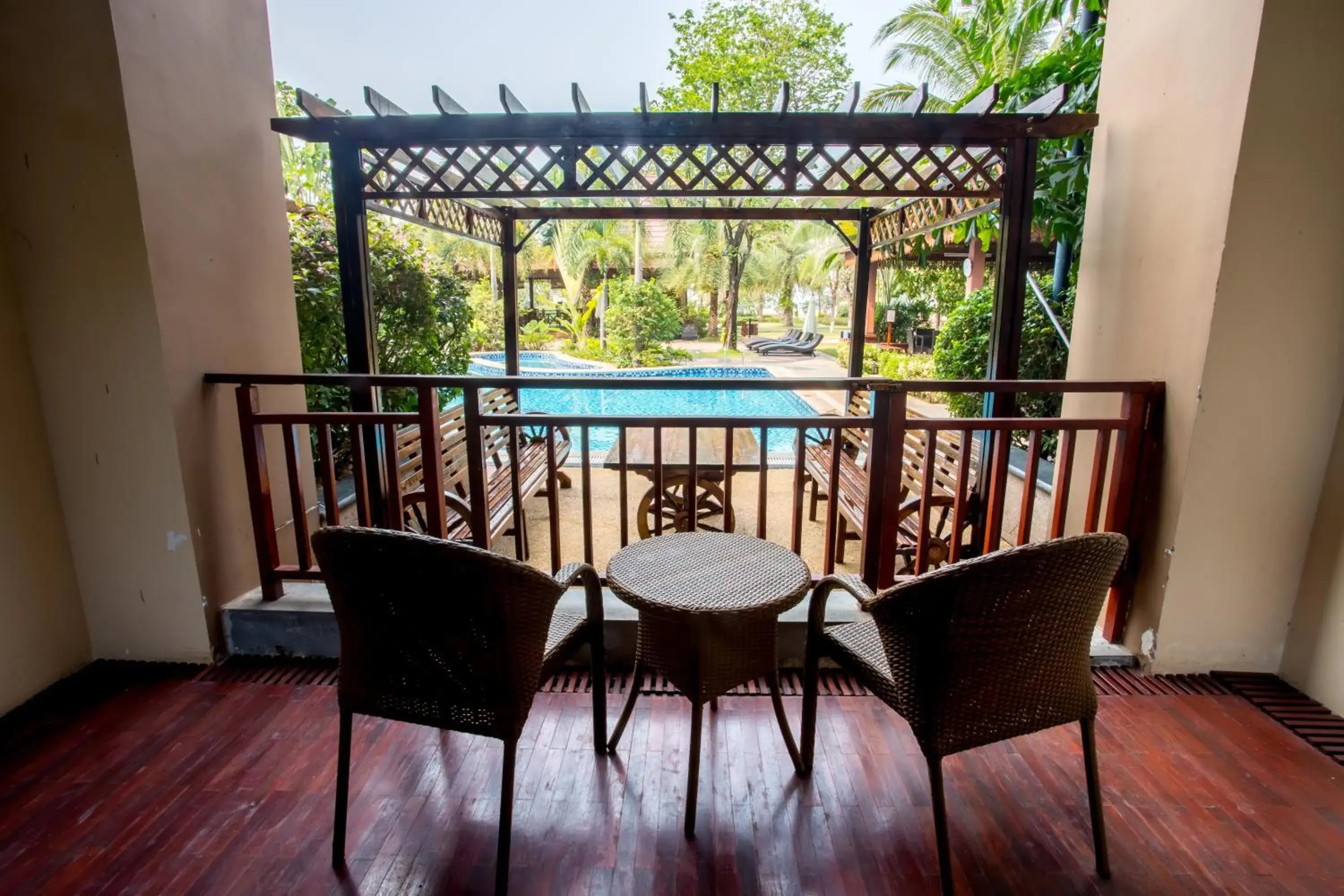 Deluxe Double Room with Pool View in Landmark Mekong Riverside Hotel Deluxe Double Room with Pool View in Landmark Mekong Riverside Hotel