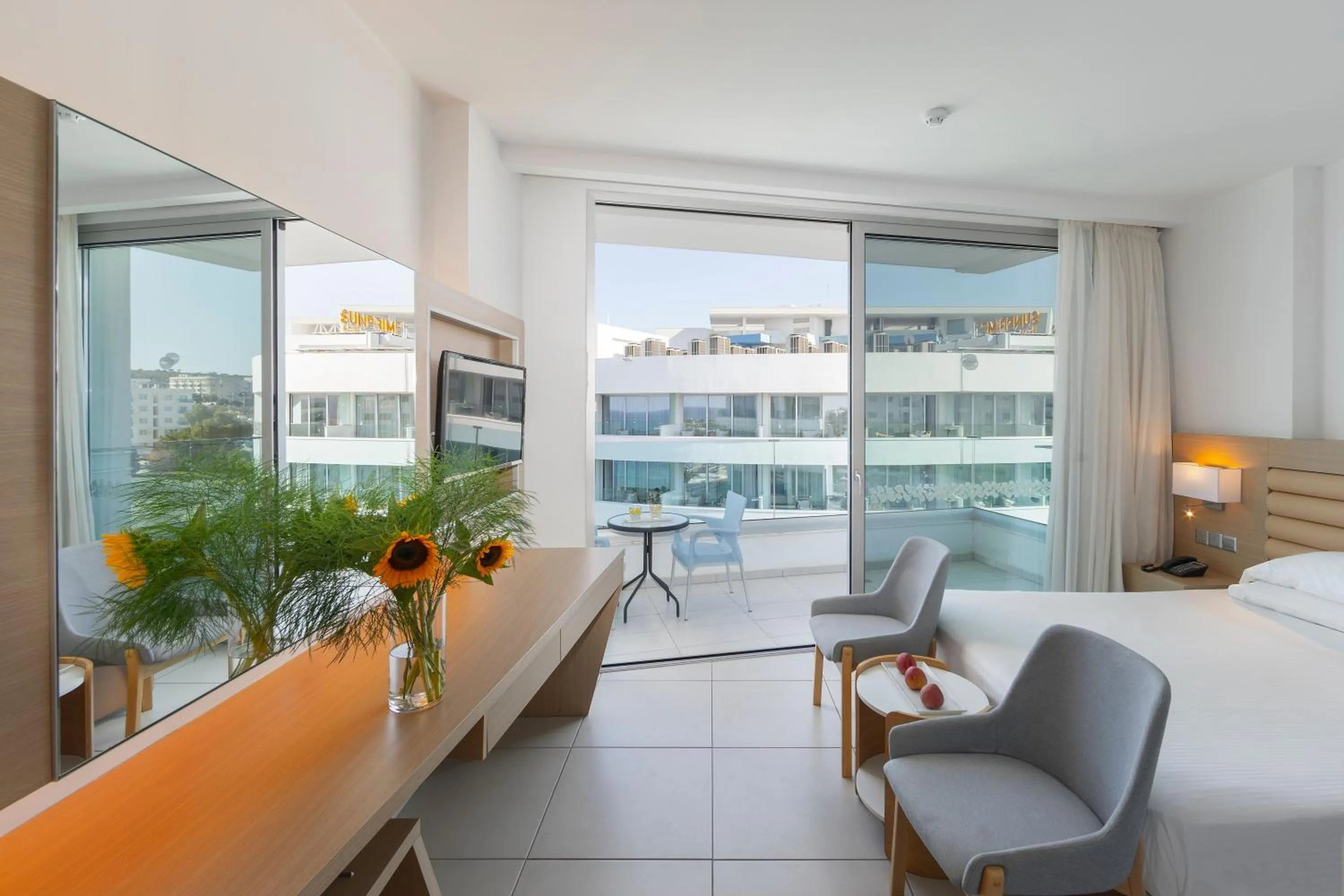 Bedroom in Vrissaki Beach Hotel