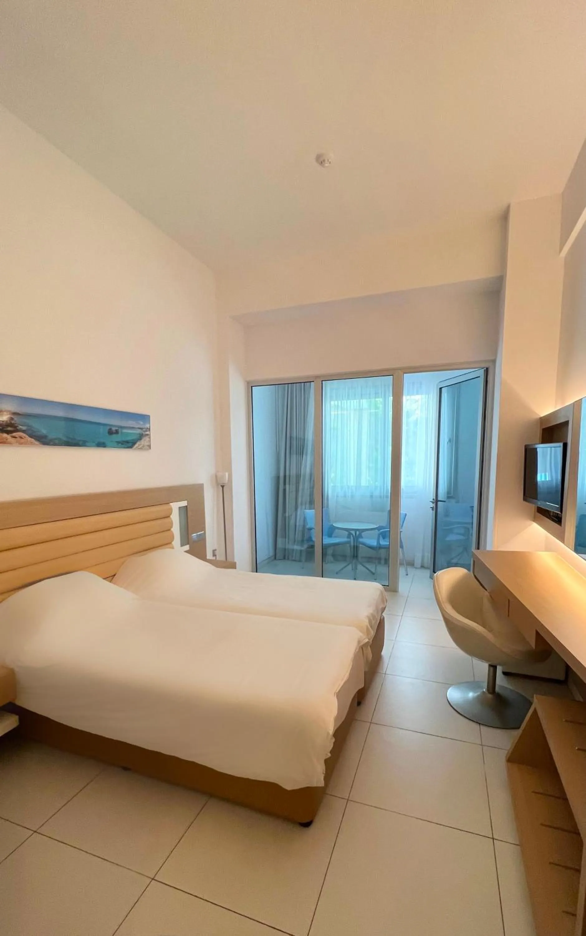 Bed in Vrissaki Beach Hotel